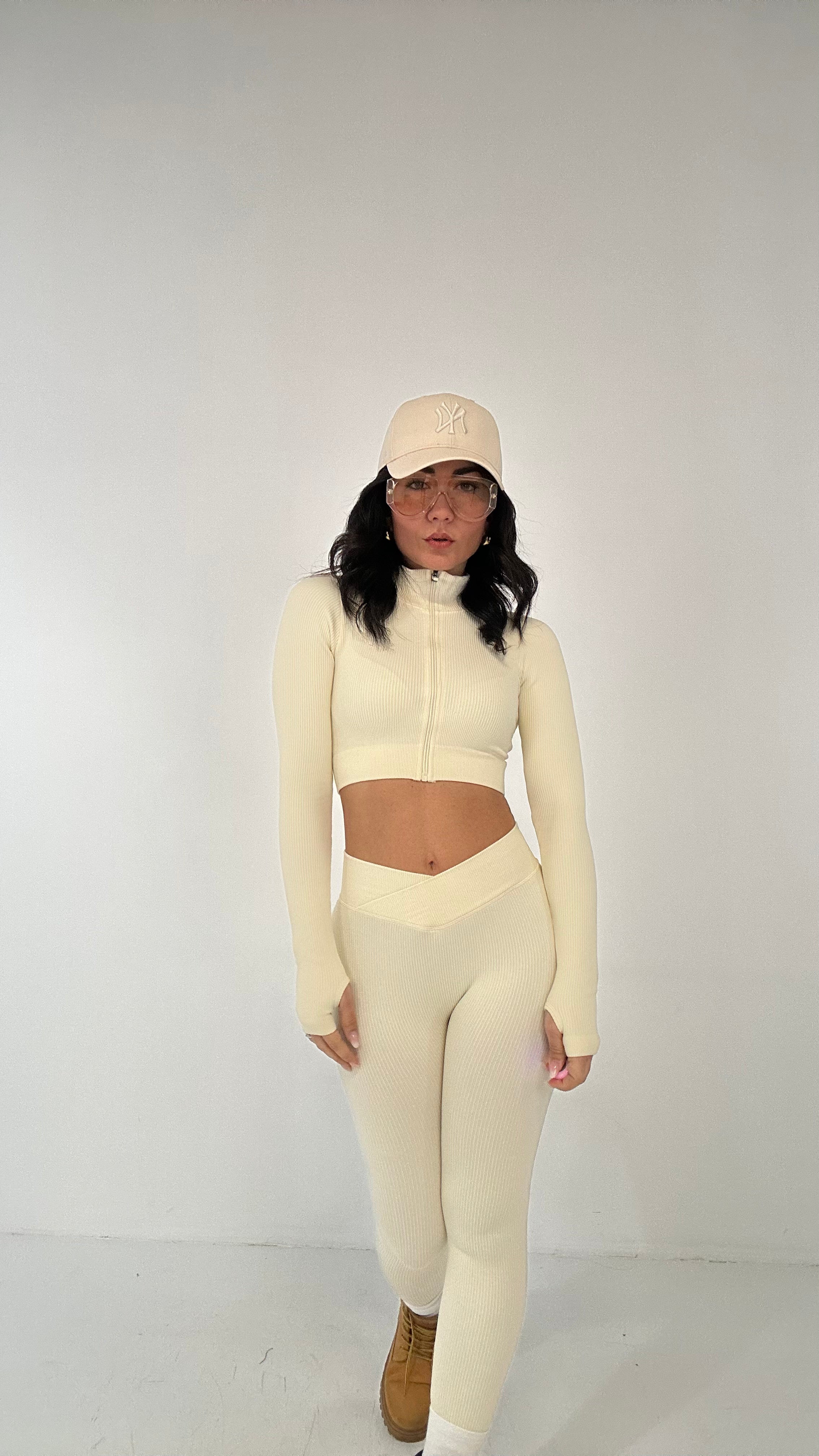 Coordinato ZIP E V - PANNA