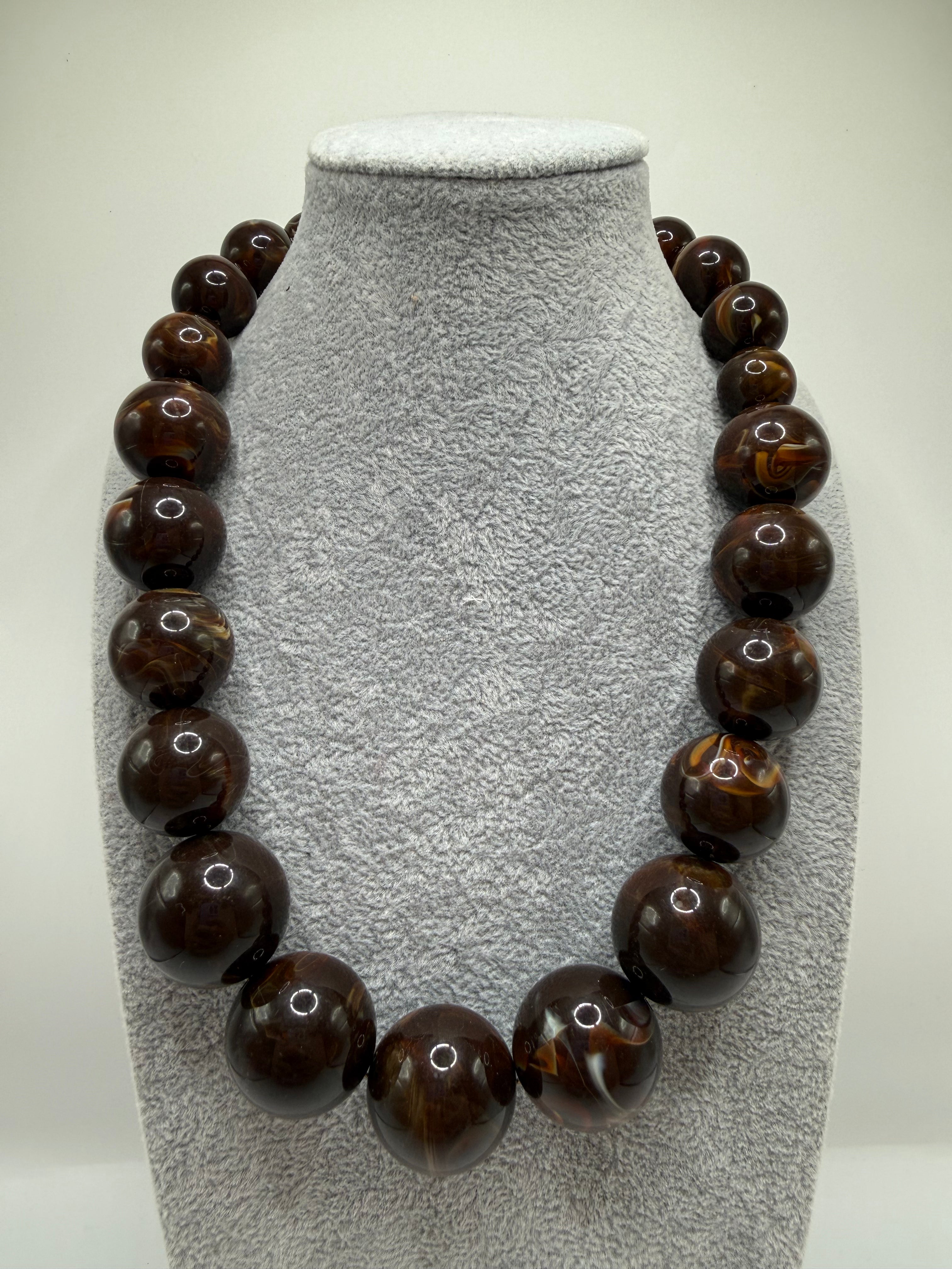 Collana MINI PERLA SUM - MARRONE