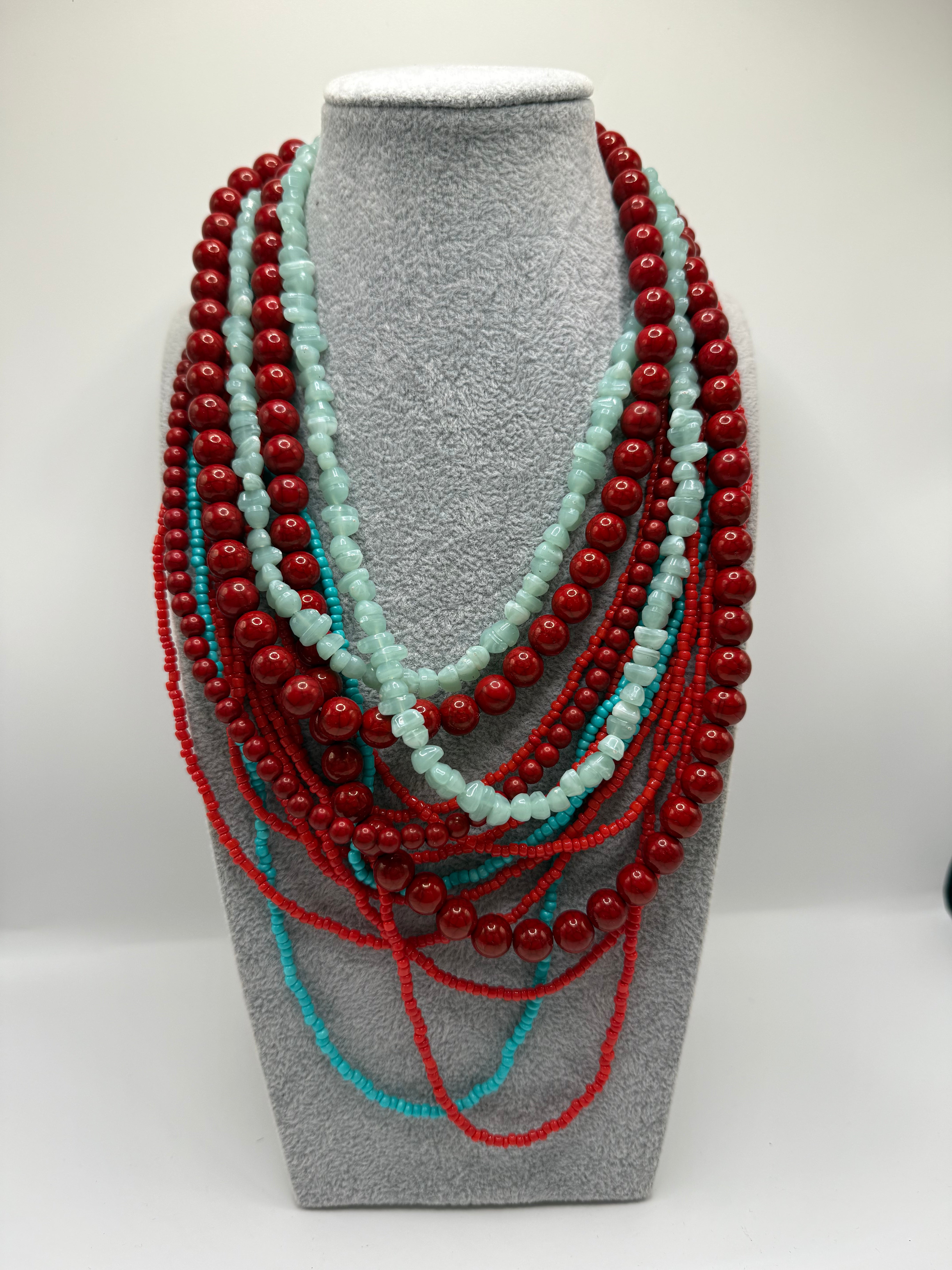 Collana CORAL MIX - BORDEAUX