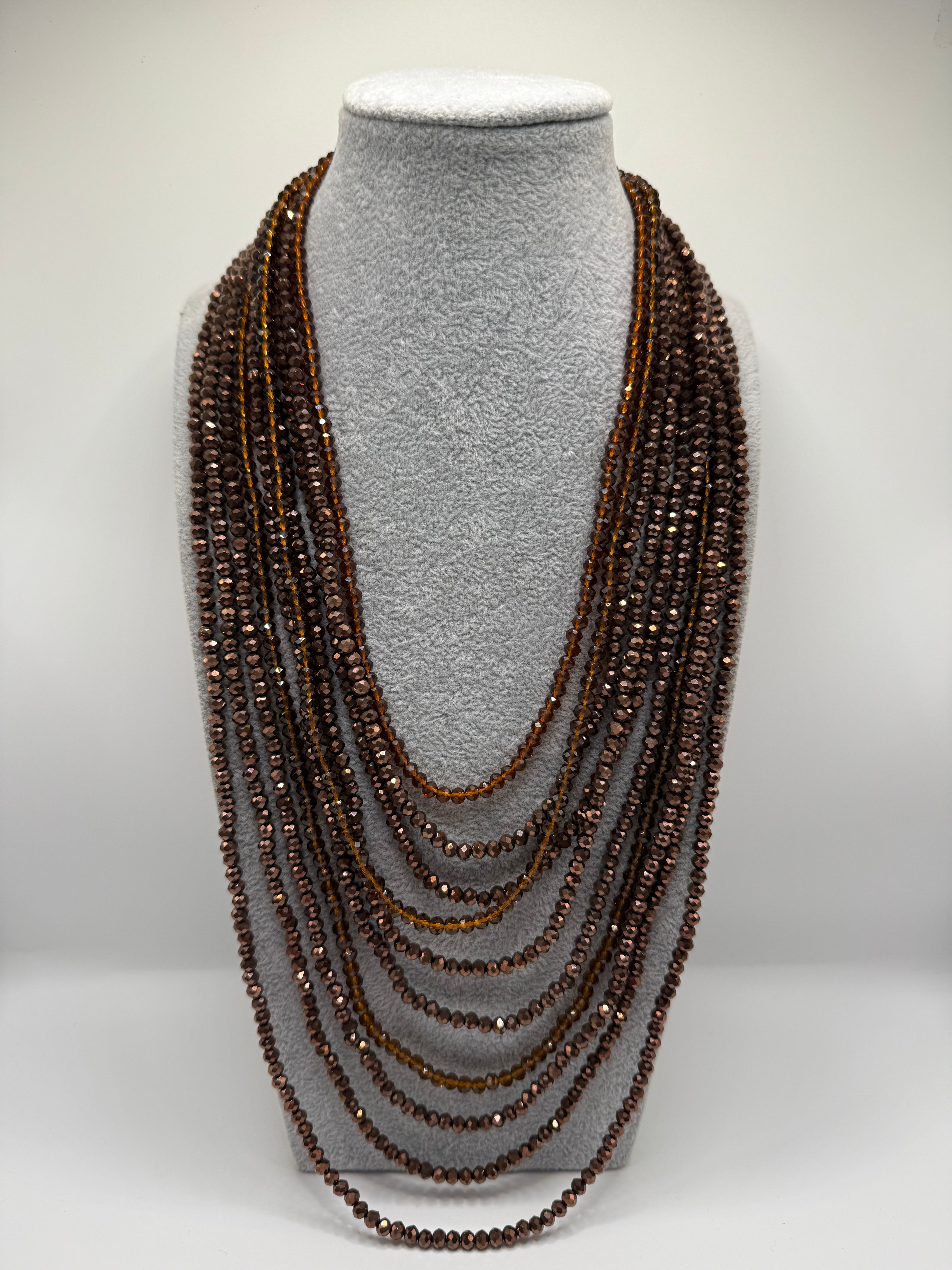 Collana VOLUME PERLINE - MARRONE