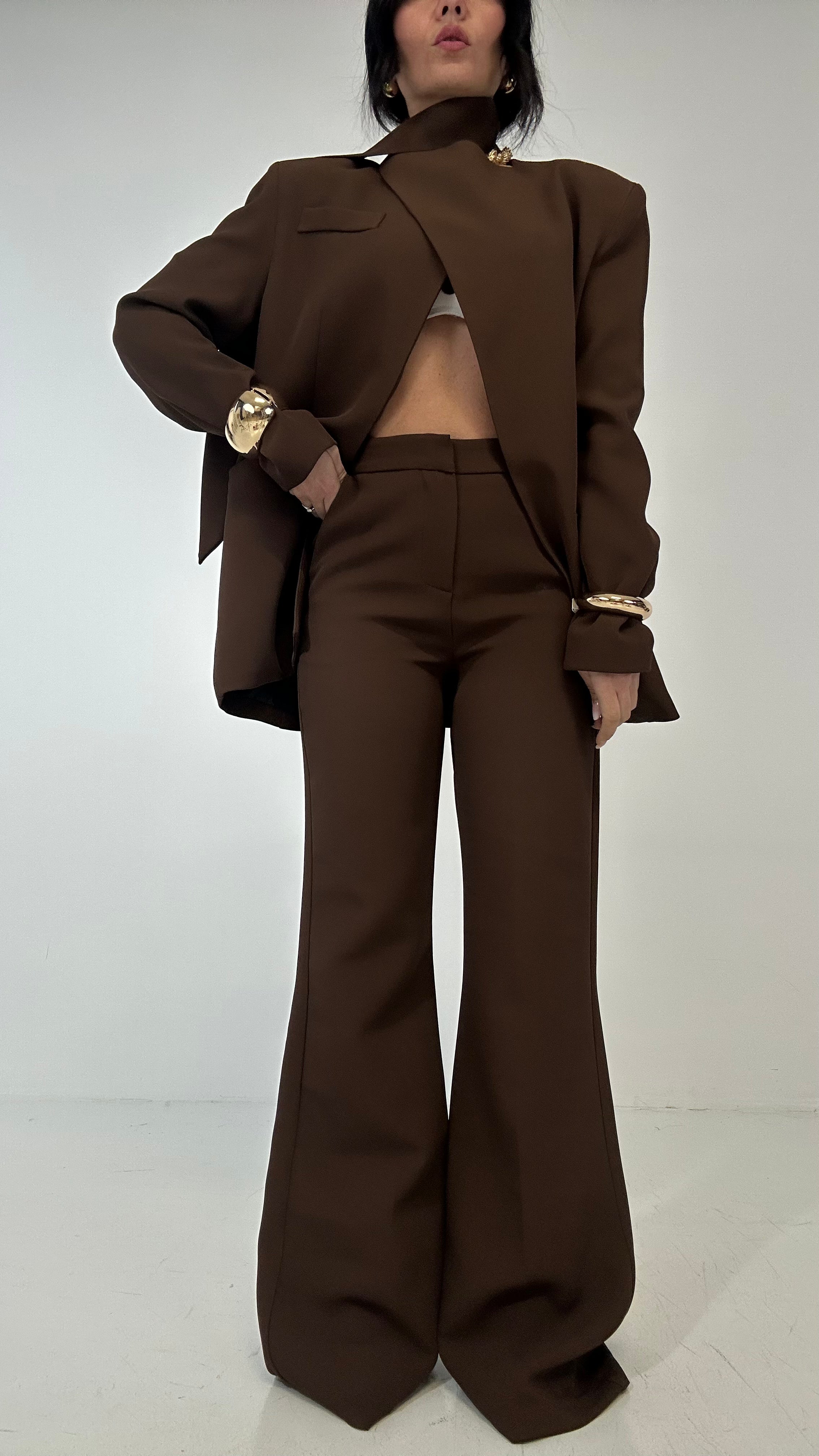 Pantalone LUMINA SCIAL - MARRONE