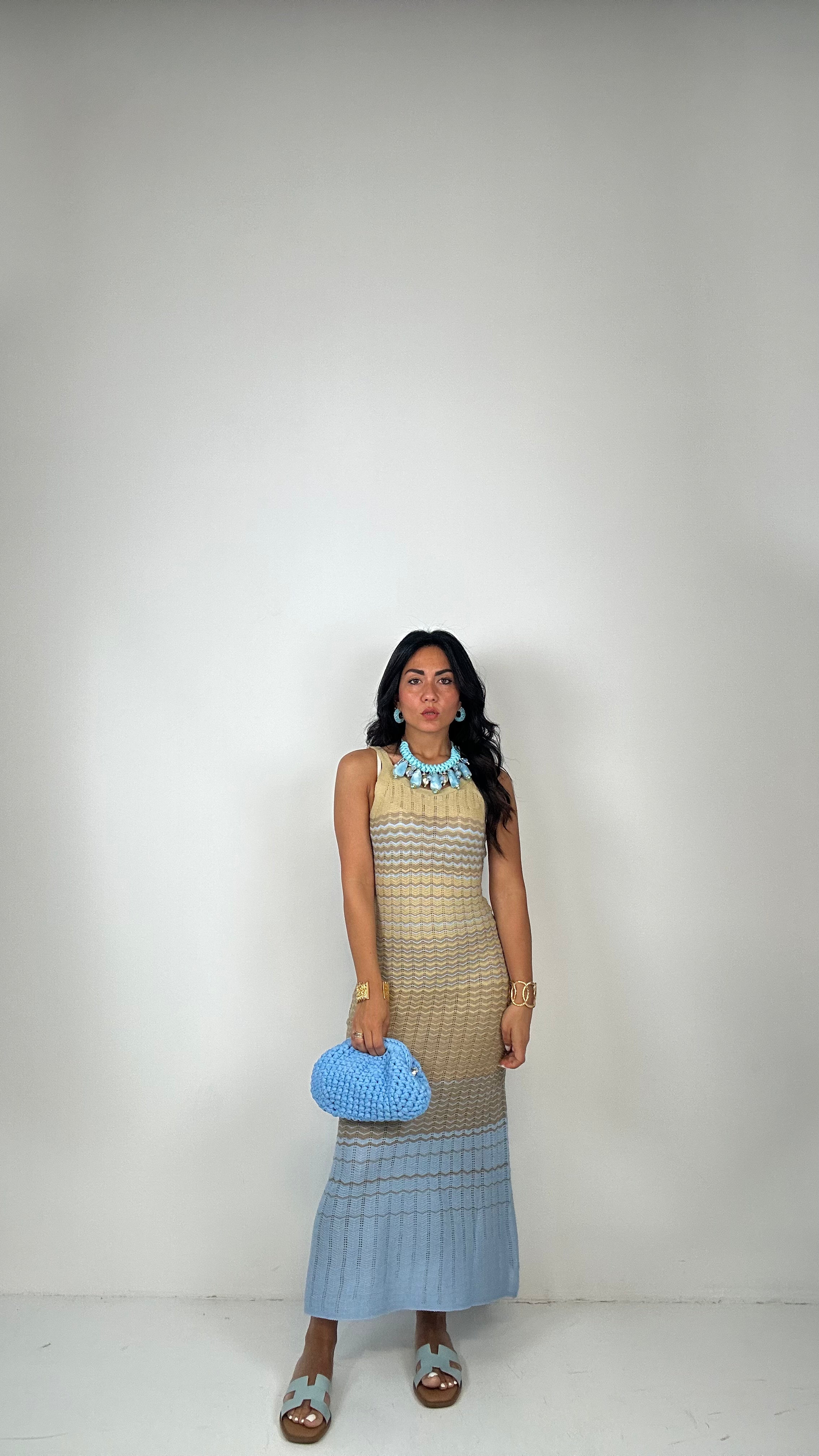 Vestito IN MAGLIA CARAIBI - BEIGE