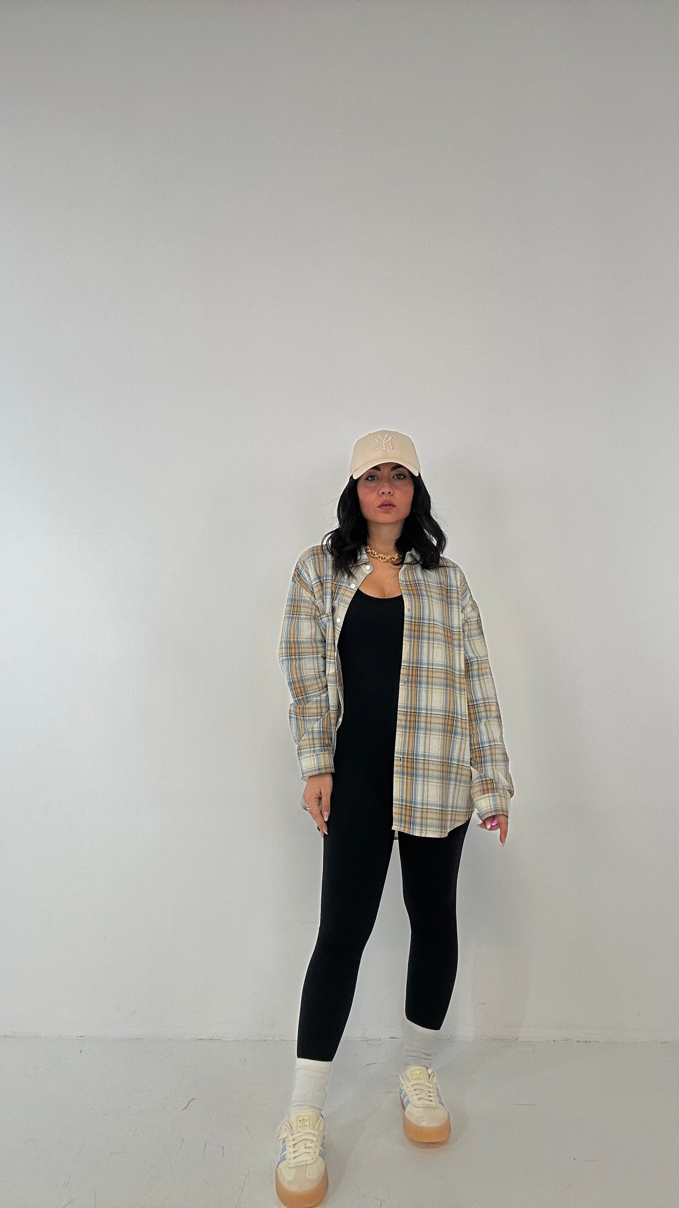 Camicia QUADRONI SPRING - AZZURRO