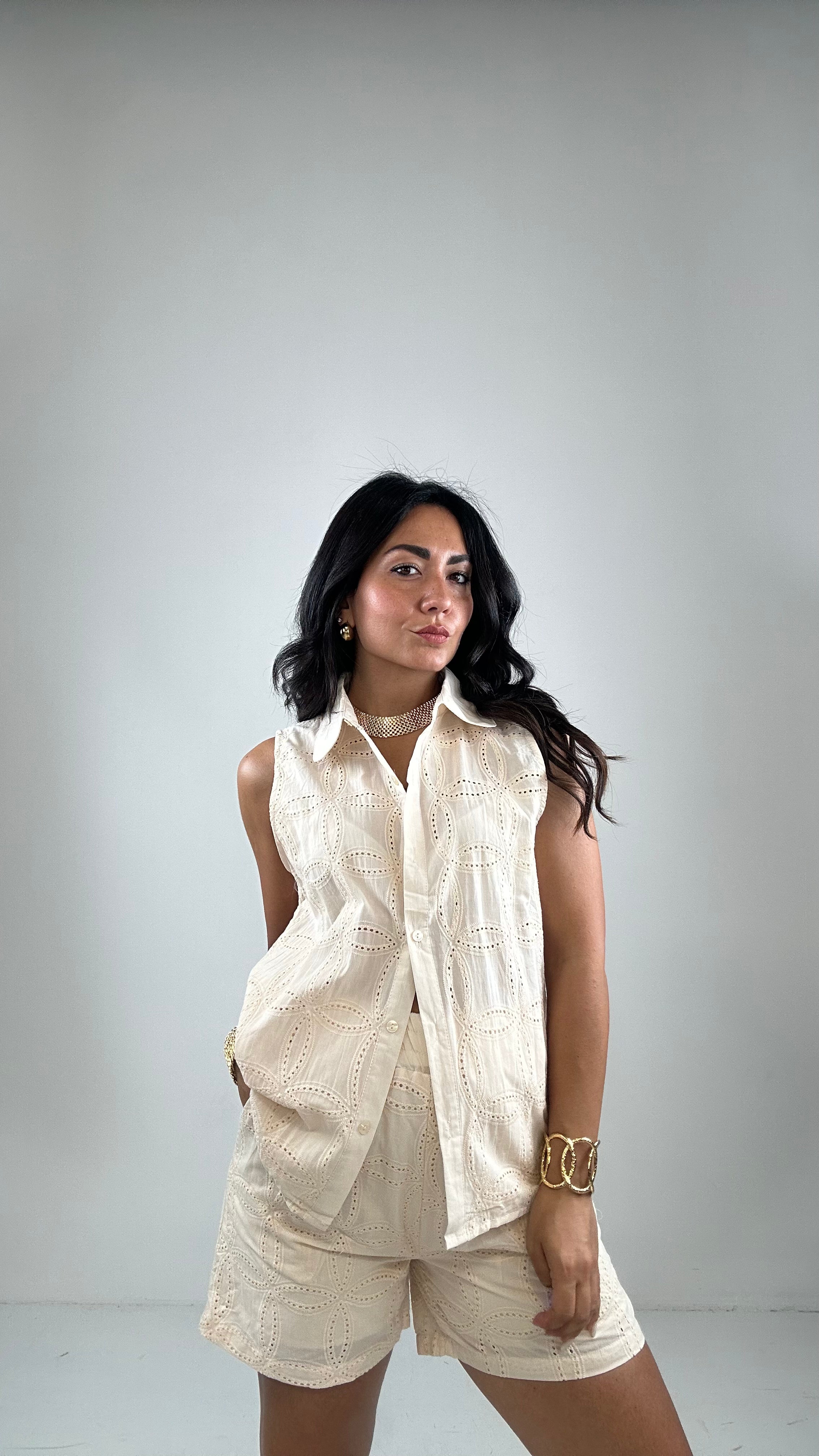 Coordinato FIORE TRAFOR - CREMA