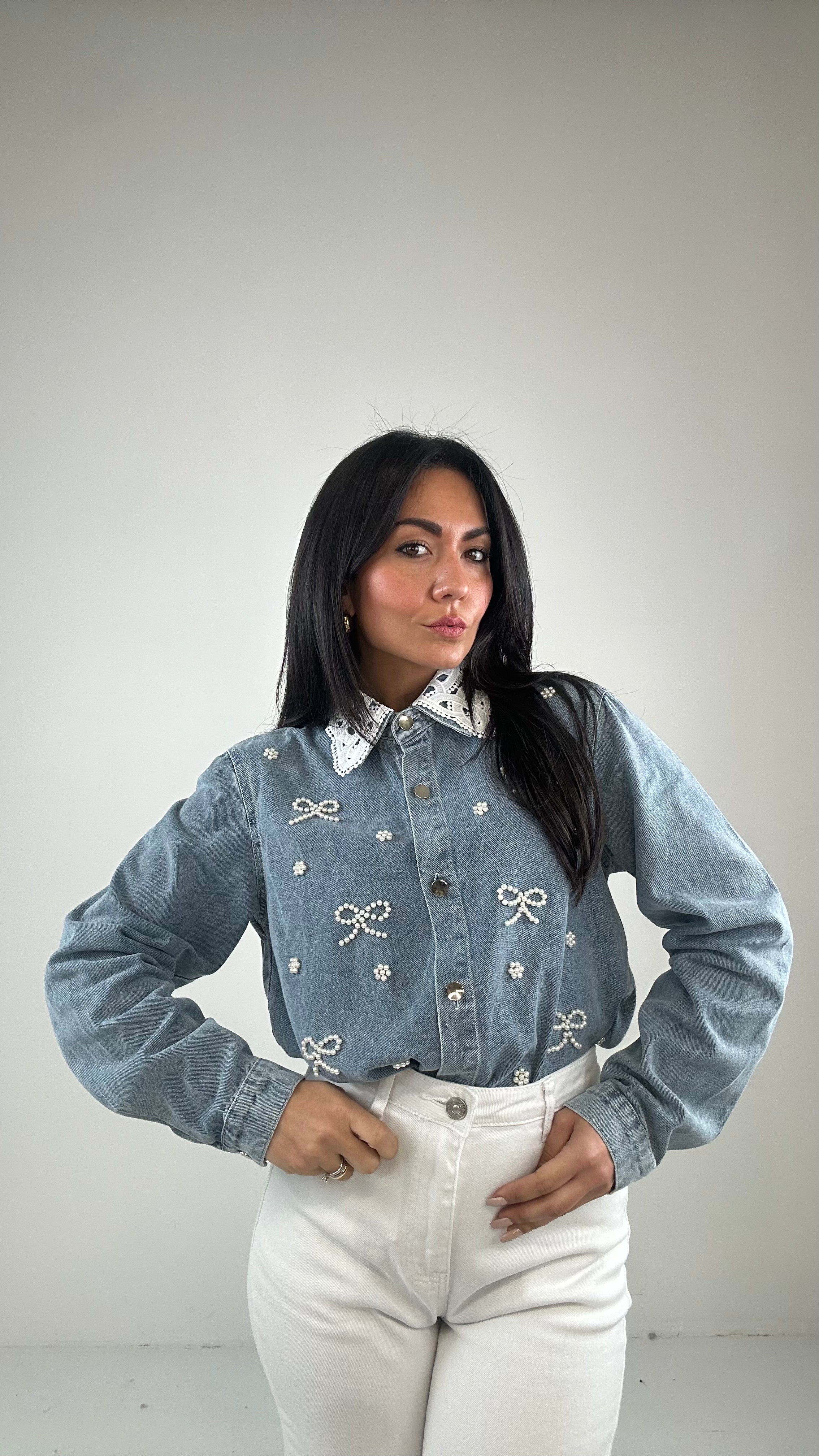 Camicia COLLETTO E PERLNE - JEANS