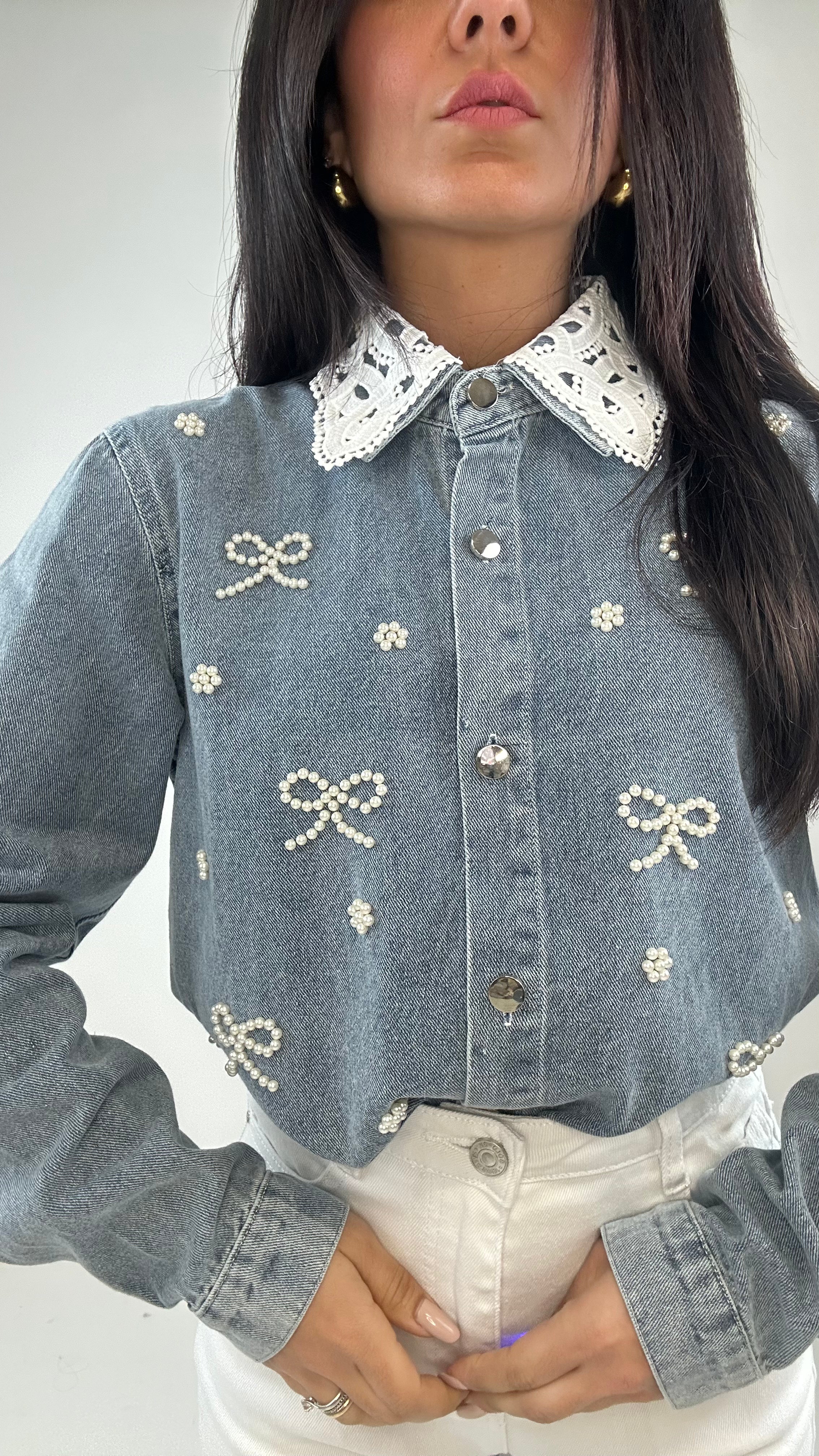 Camicia COLLETTO E PERLNE - JEANS