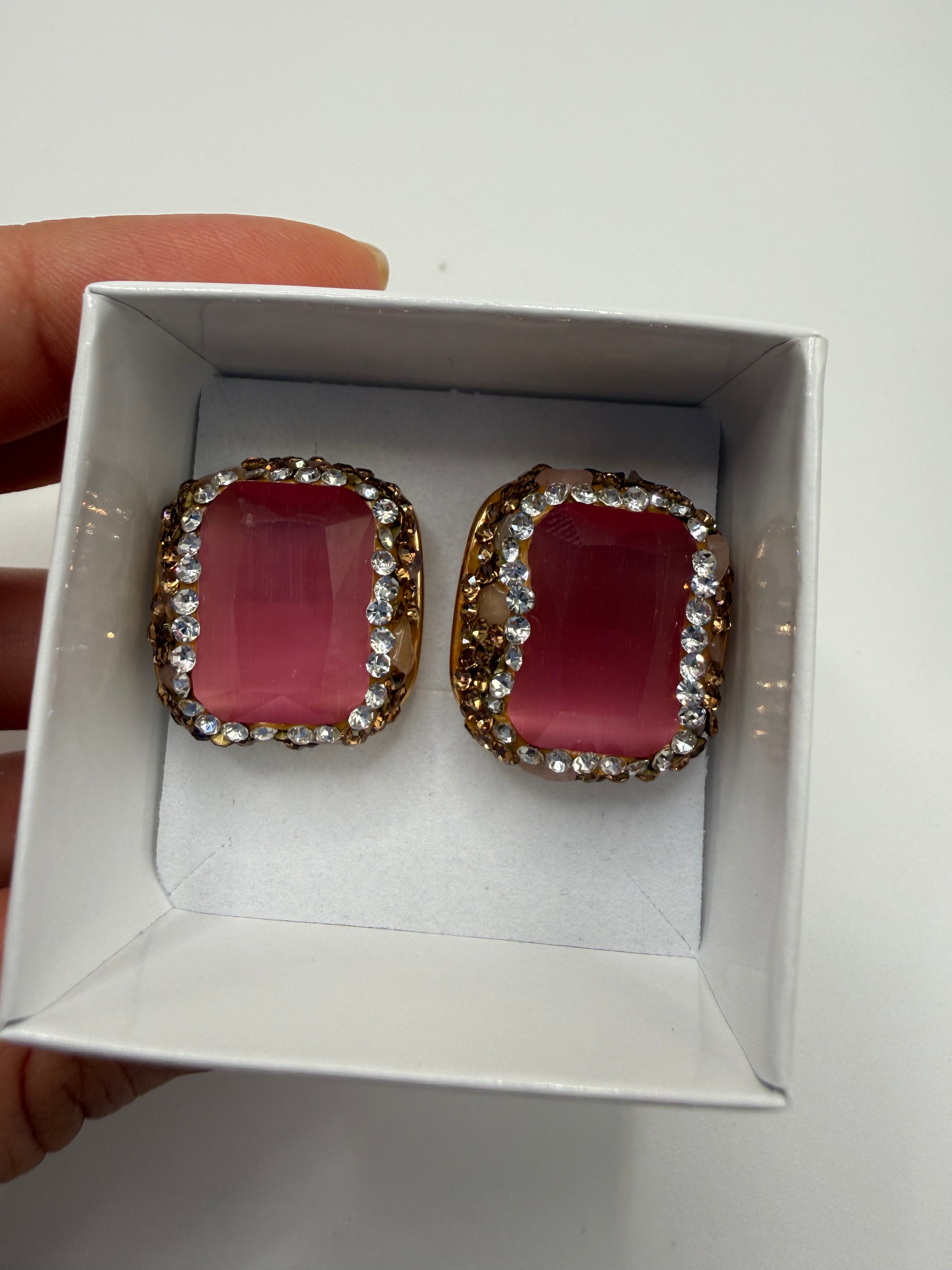 Orecchino PIETRA STRASS - ROSA