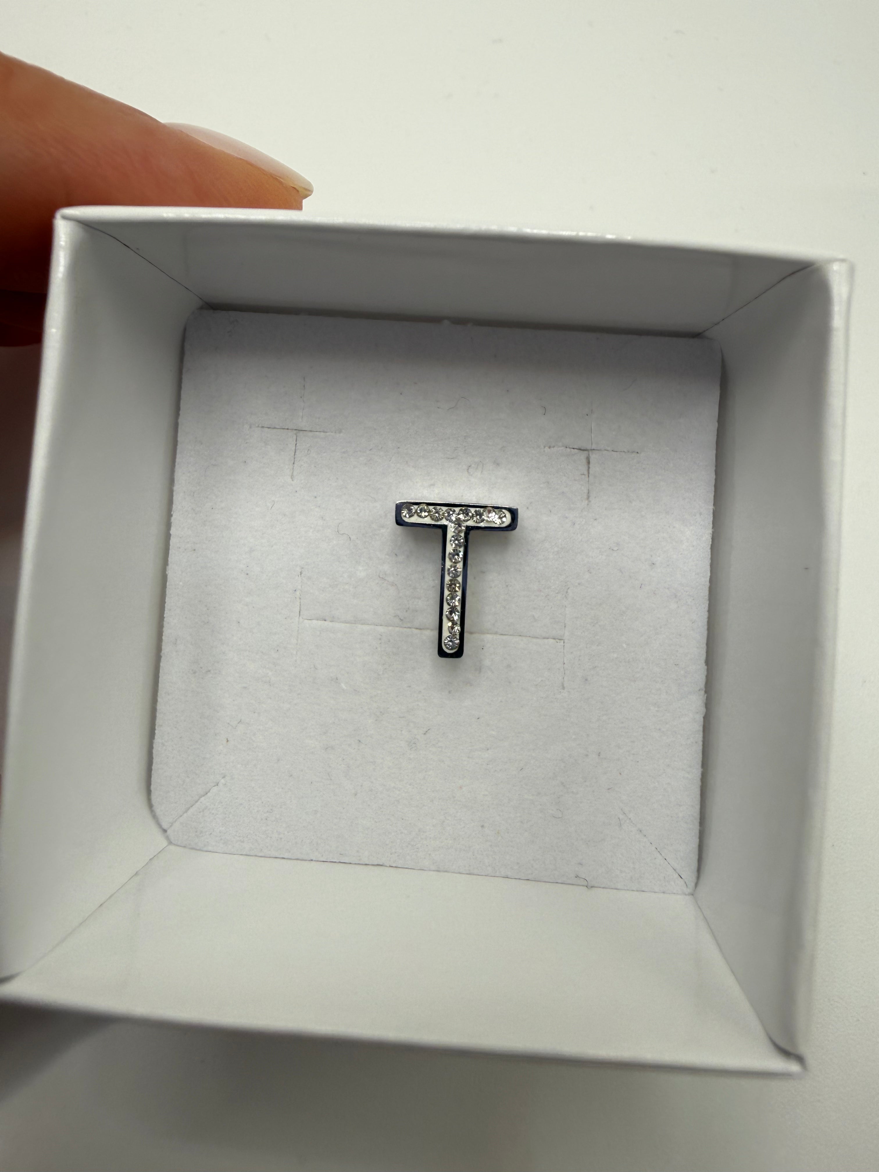 Ciondolo ARGENTO LETTERA BRILL - T