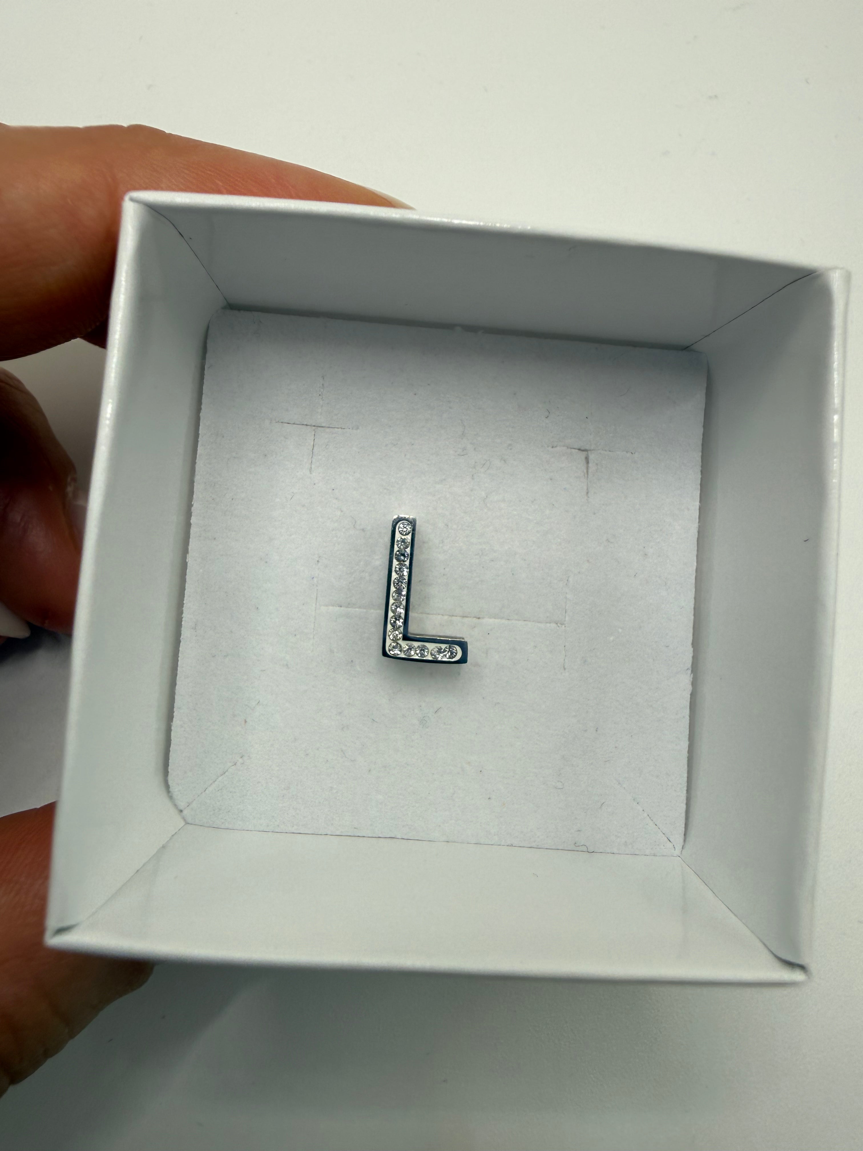 Ciondolo ARGENTO LETTERA BRILL - L