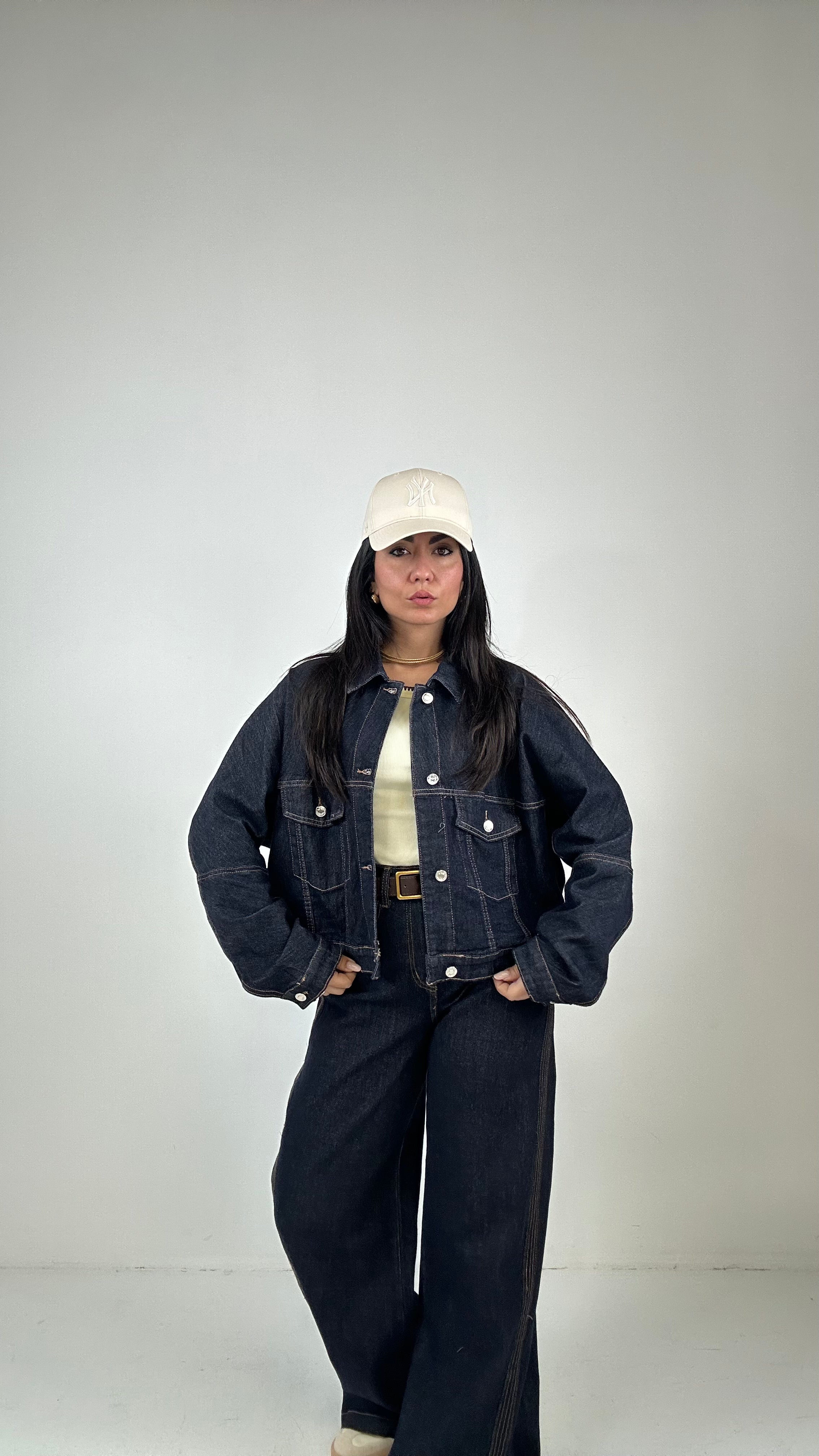Jeans WIDE LEG CUCITURE E CINTURA - JEANS