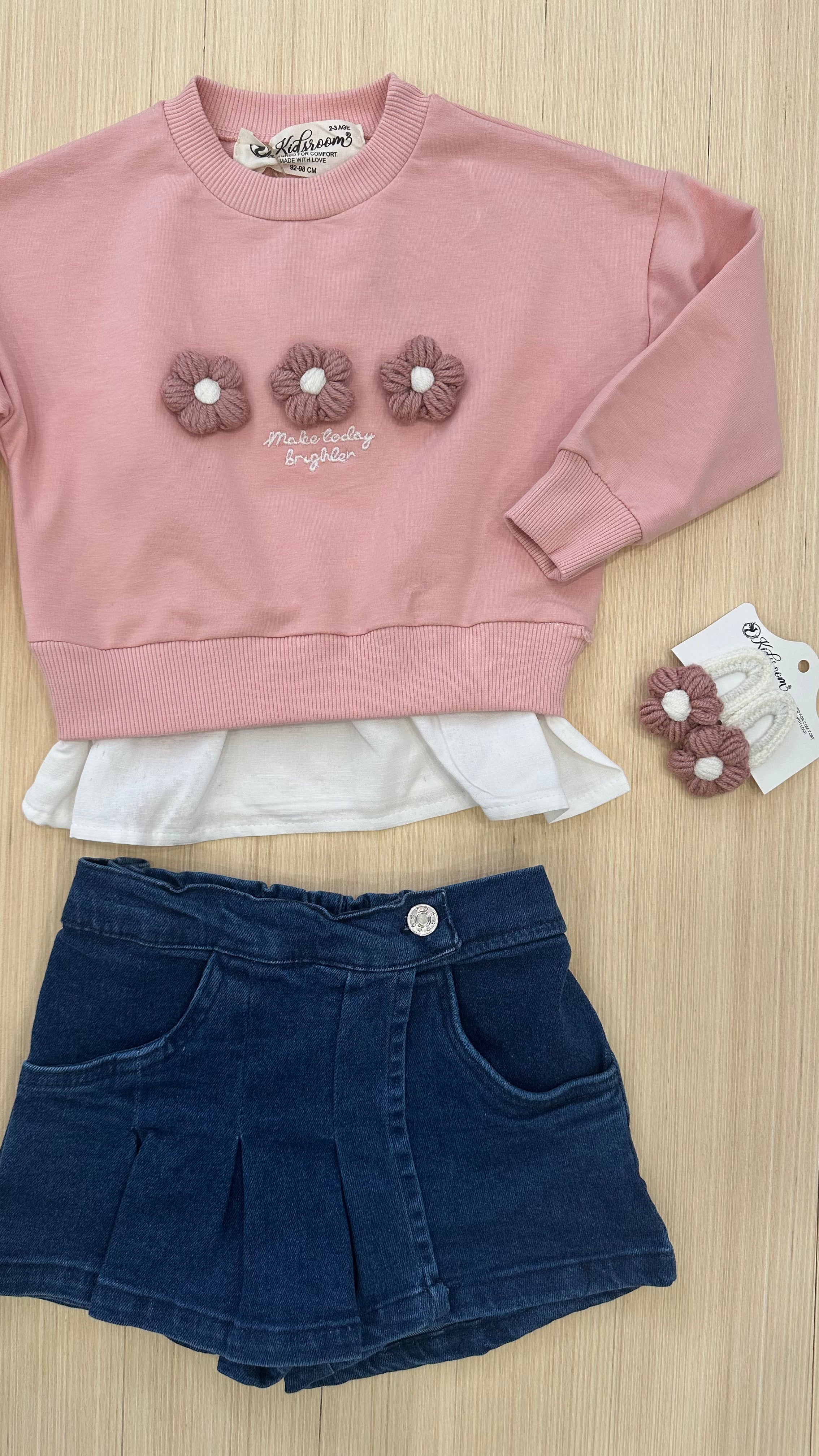 Completo FIORE CON GONNA - ROSA
