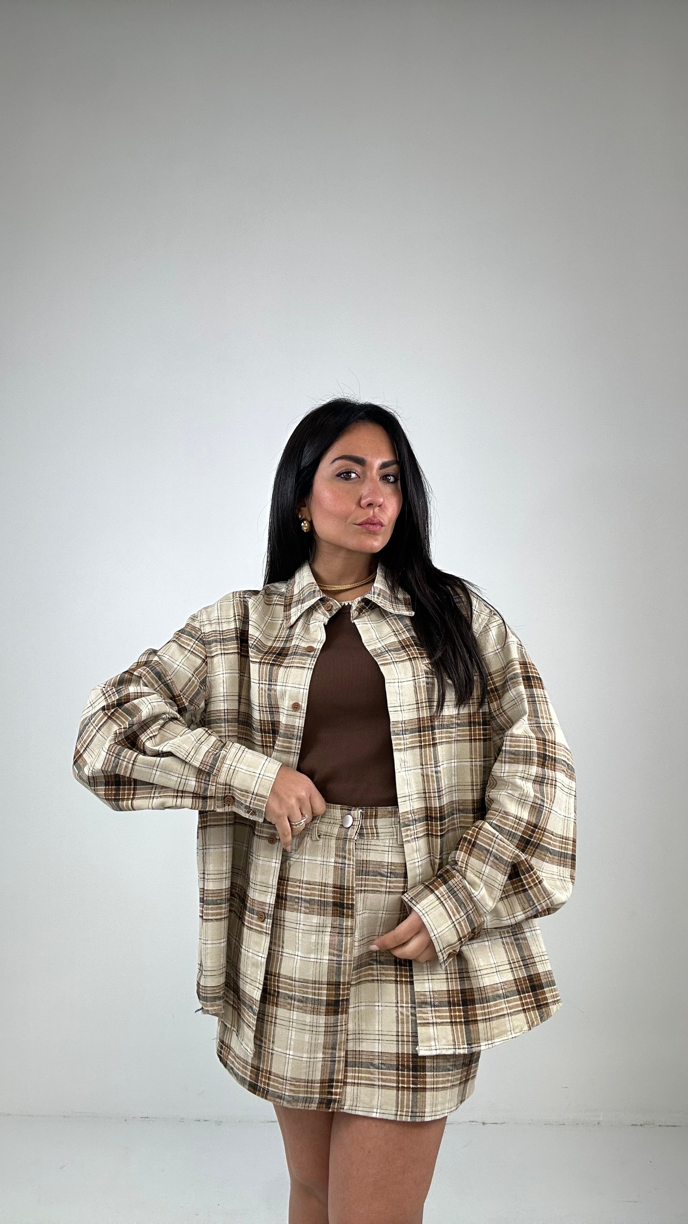 Completo A QUADRI - BEIGE