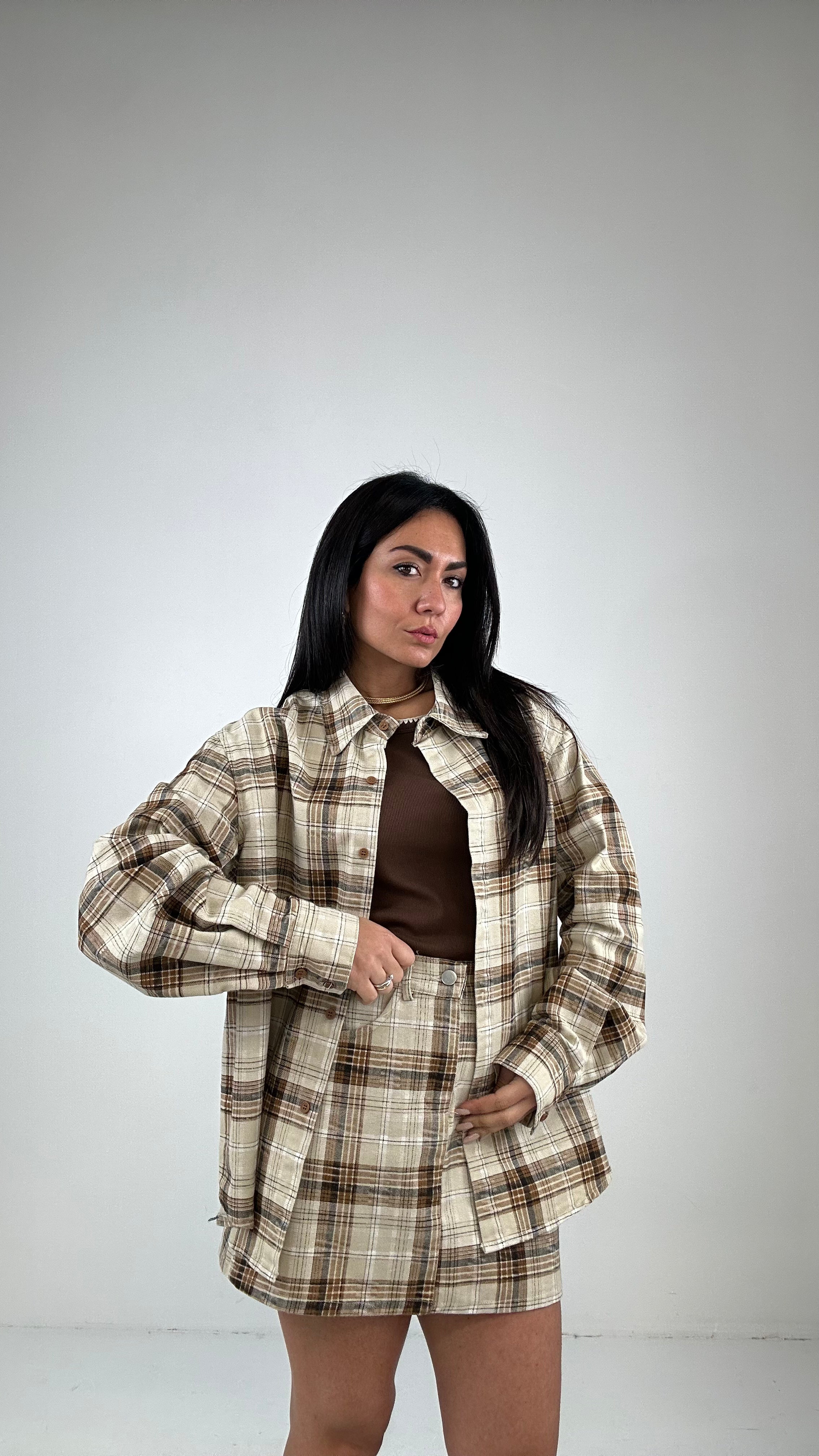 Completo A QUADRI - BEIGE