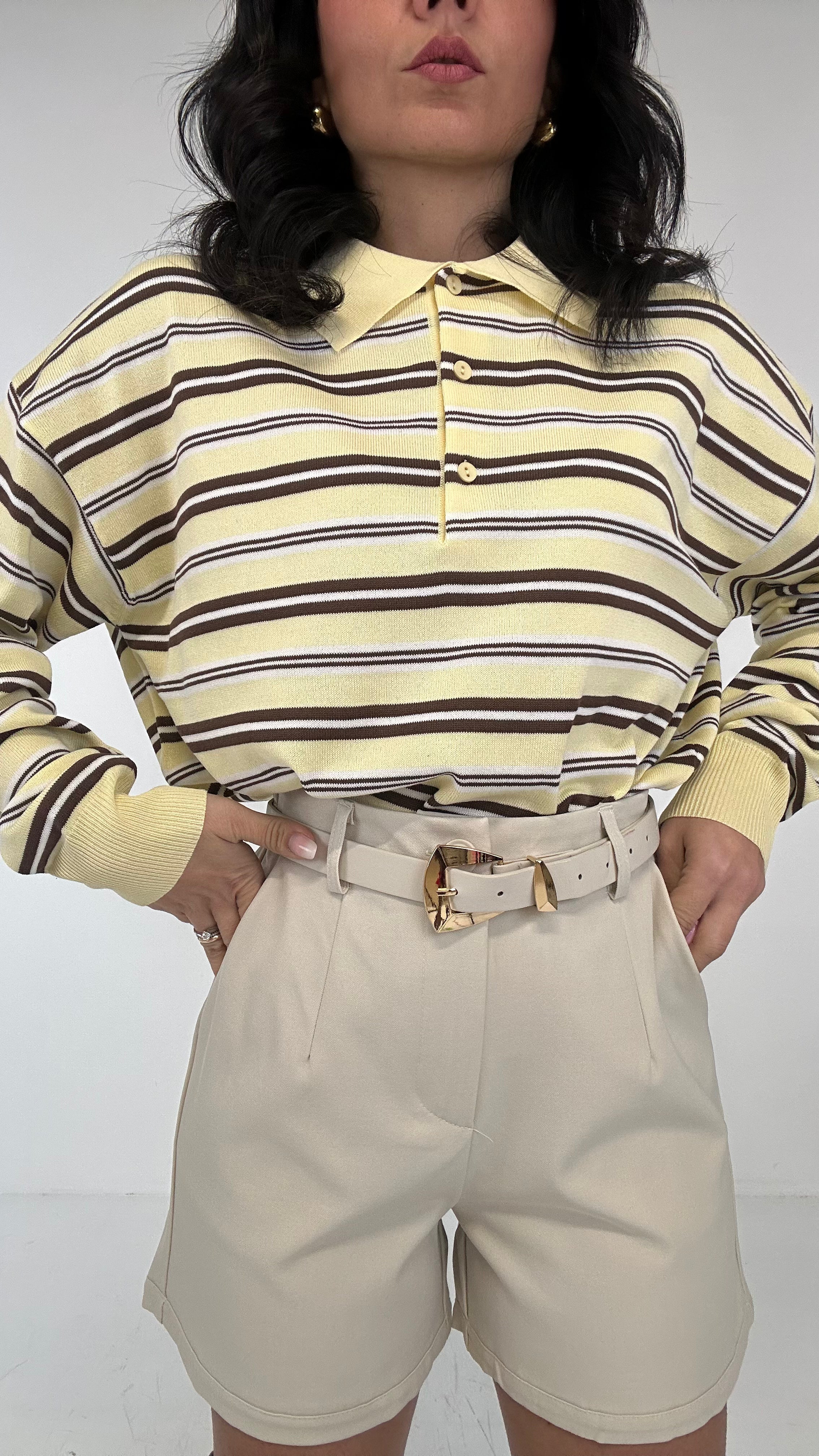 Shorts CON CINTURA SPRING - BEIGE