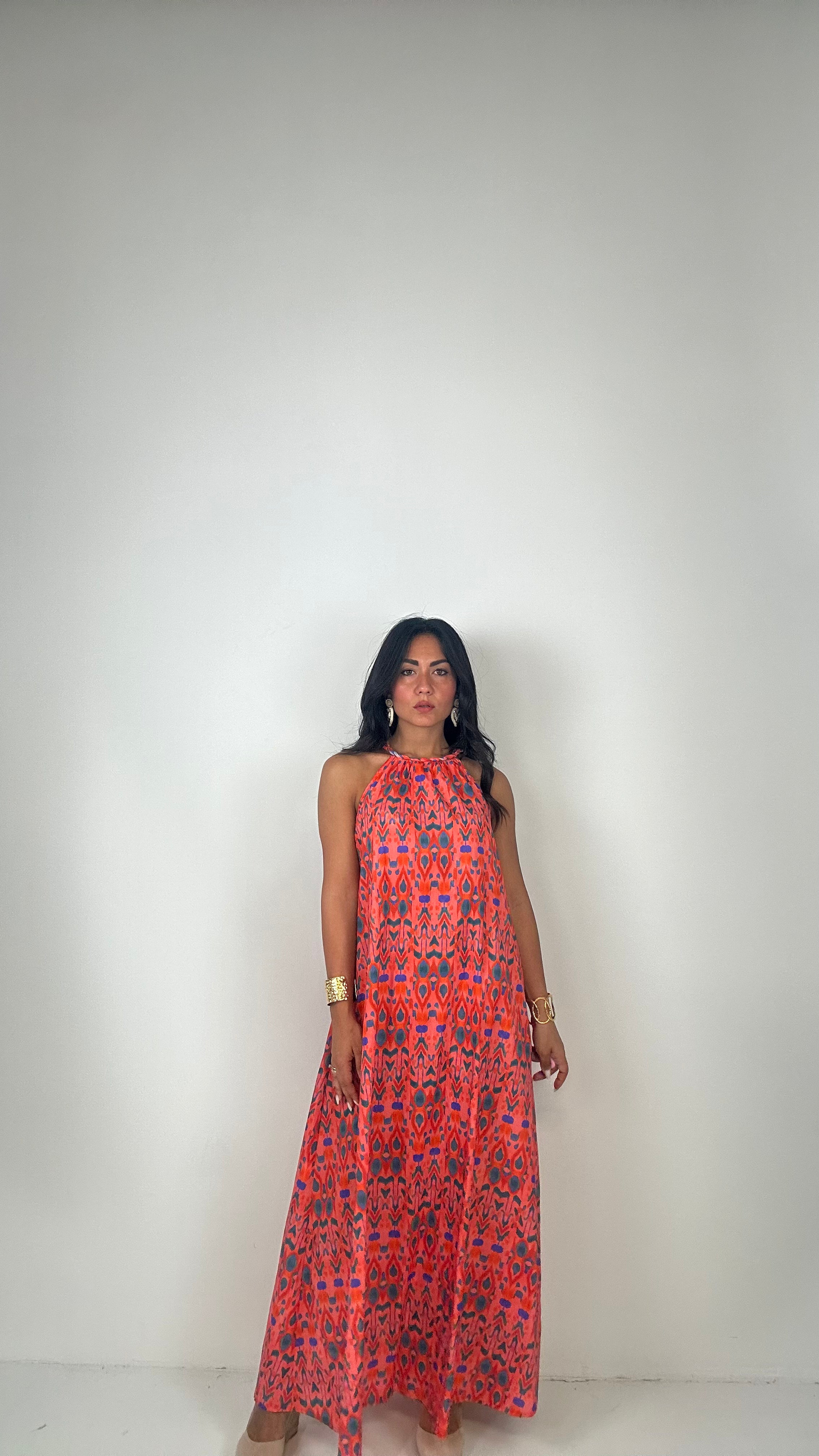 Vestito AFRICA ZIG - ARANCIO