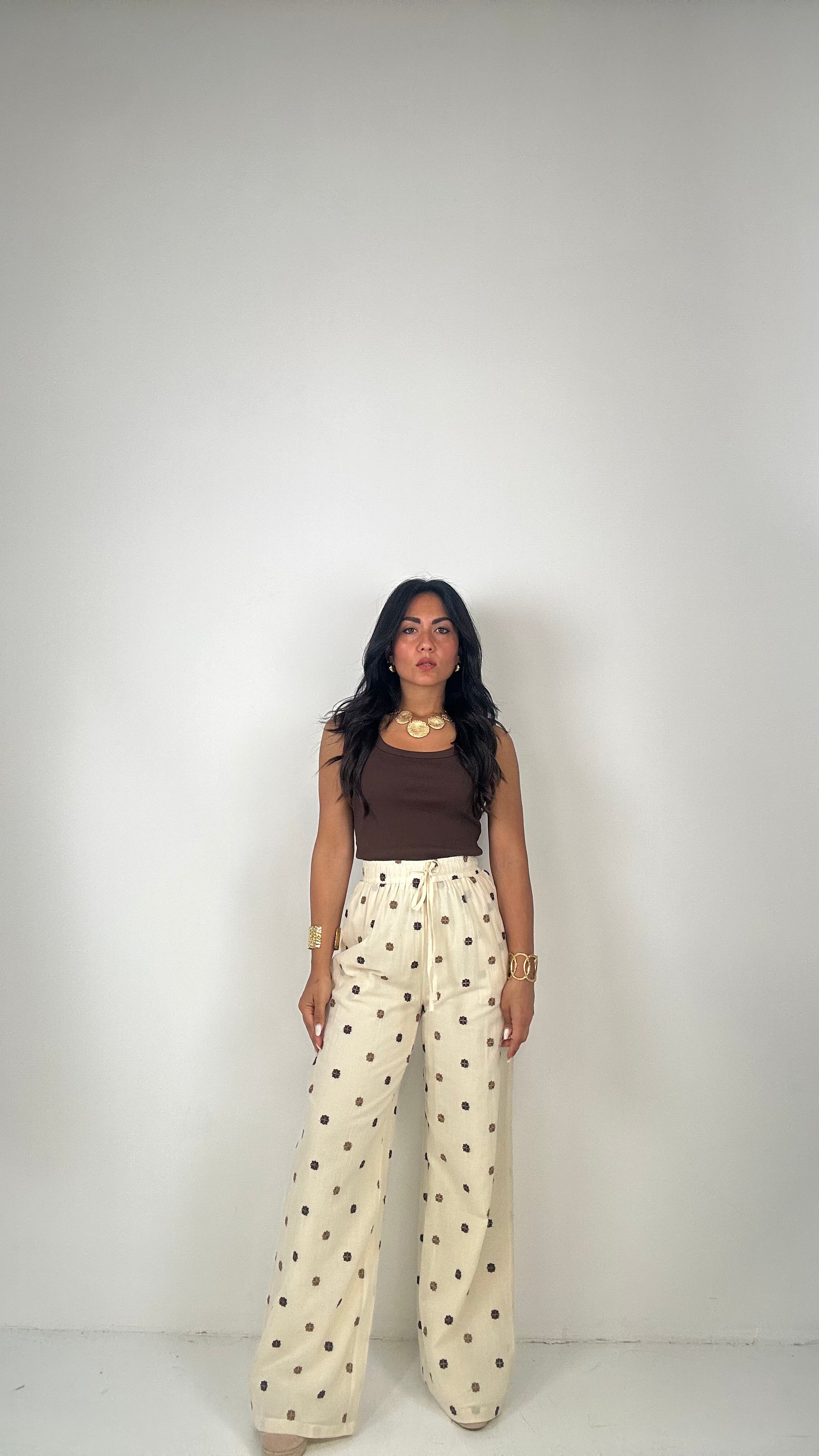Pantalone QUADRIFOGLIO - PANNA