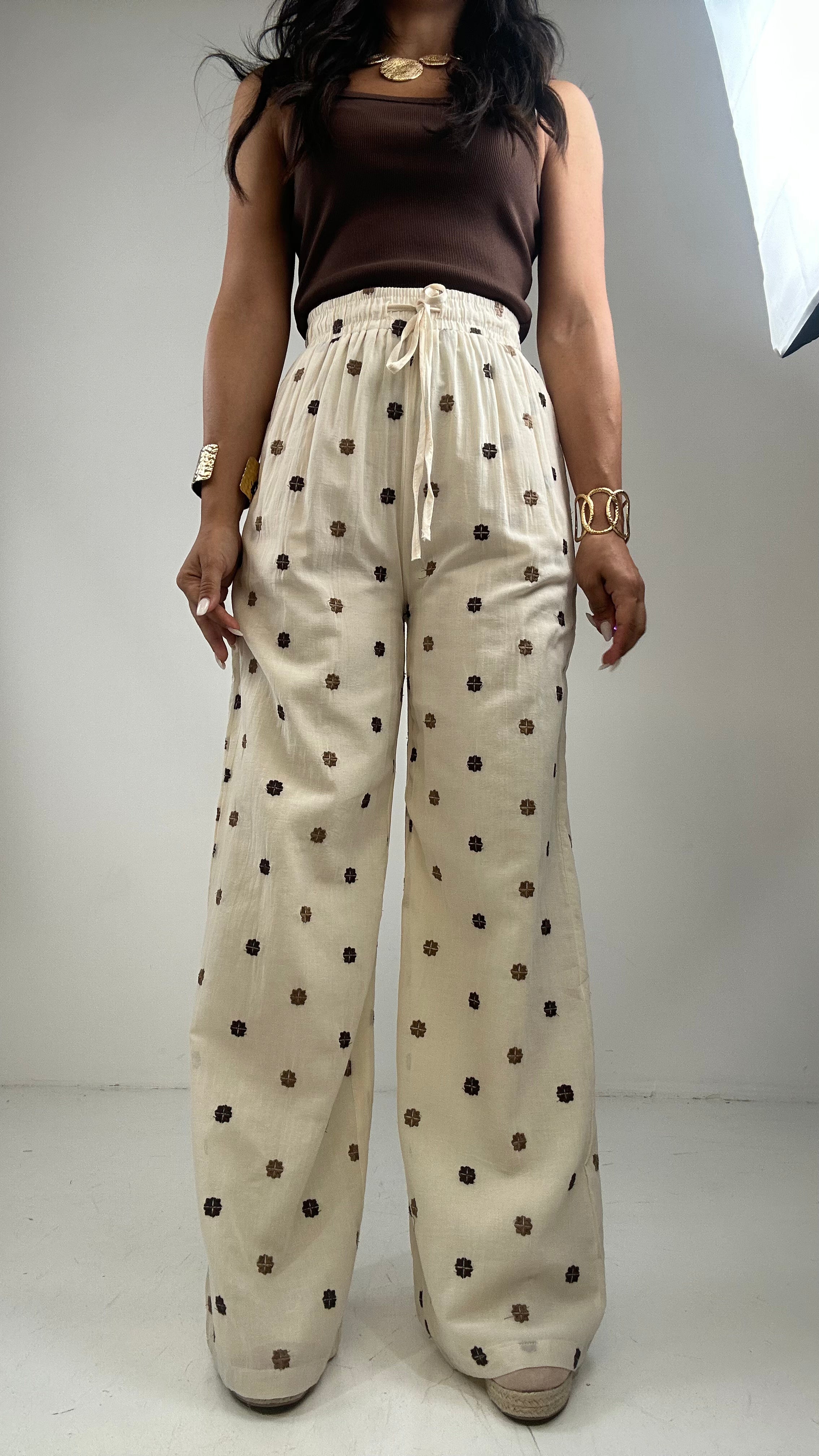 Pantalone QUADRIFOGLIO - PANNA