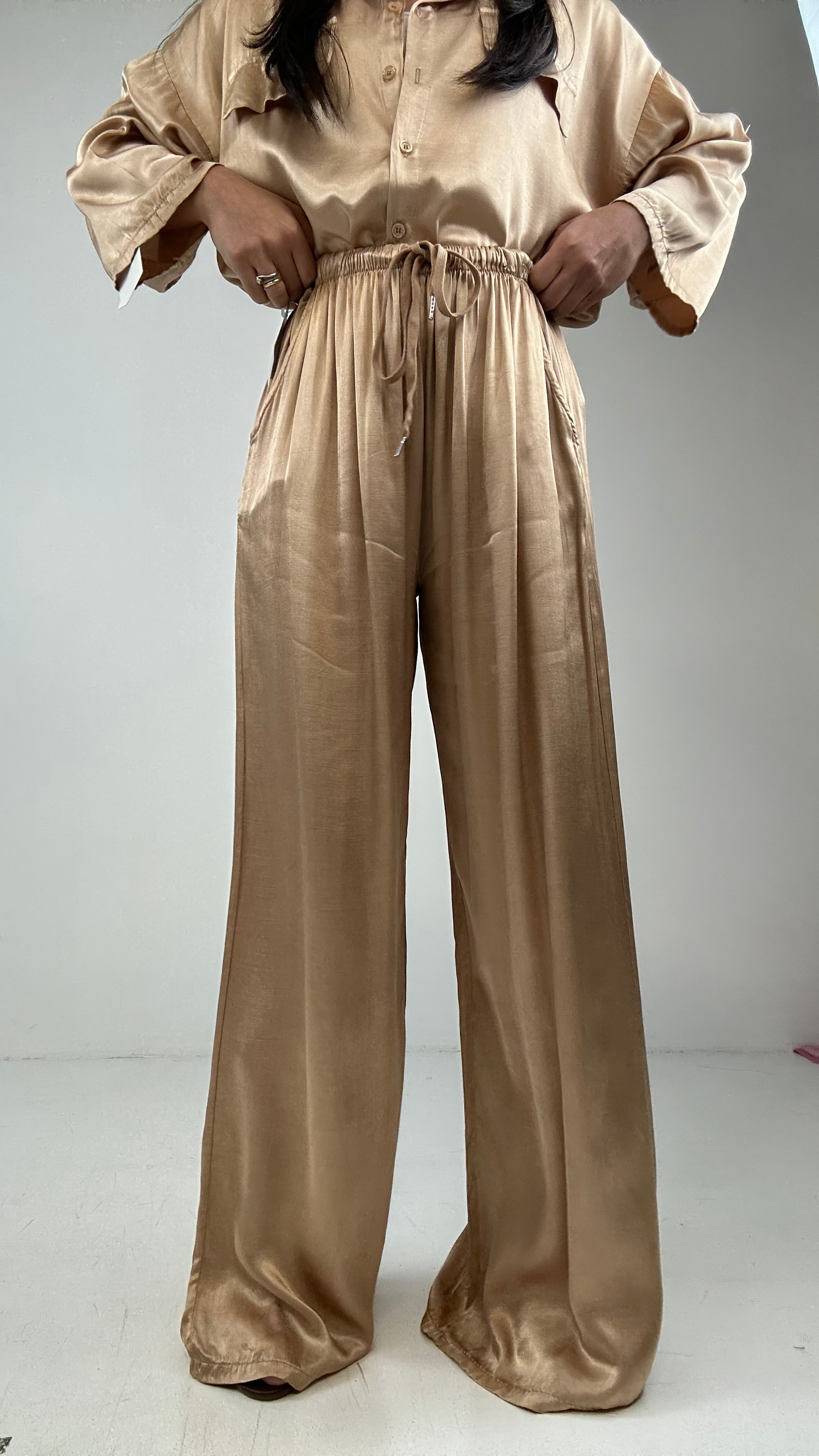 Pantalone SATIN - BEIGE