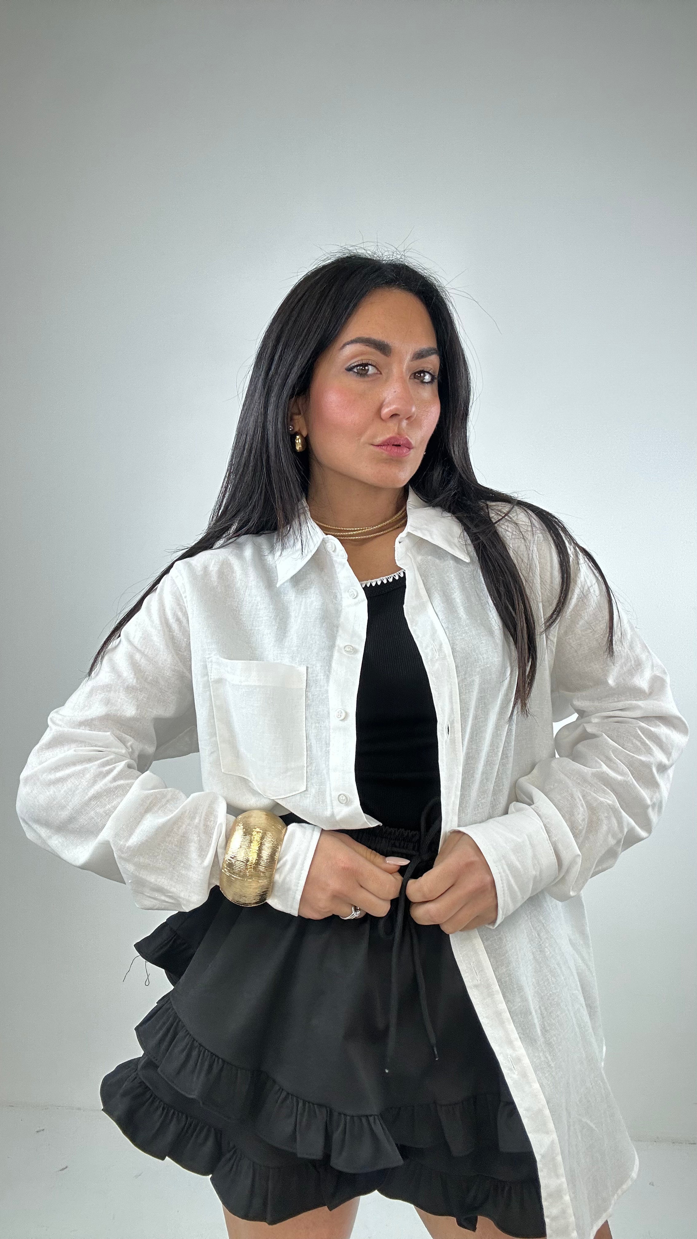 Camicia BASIC CON TASCHINO - BIANCO