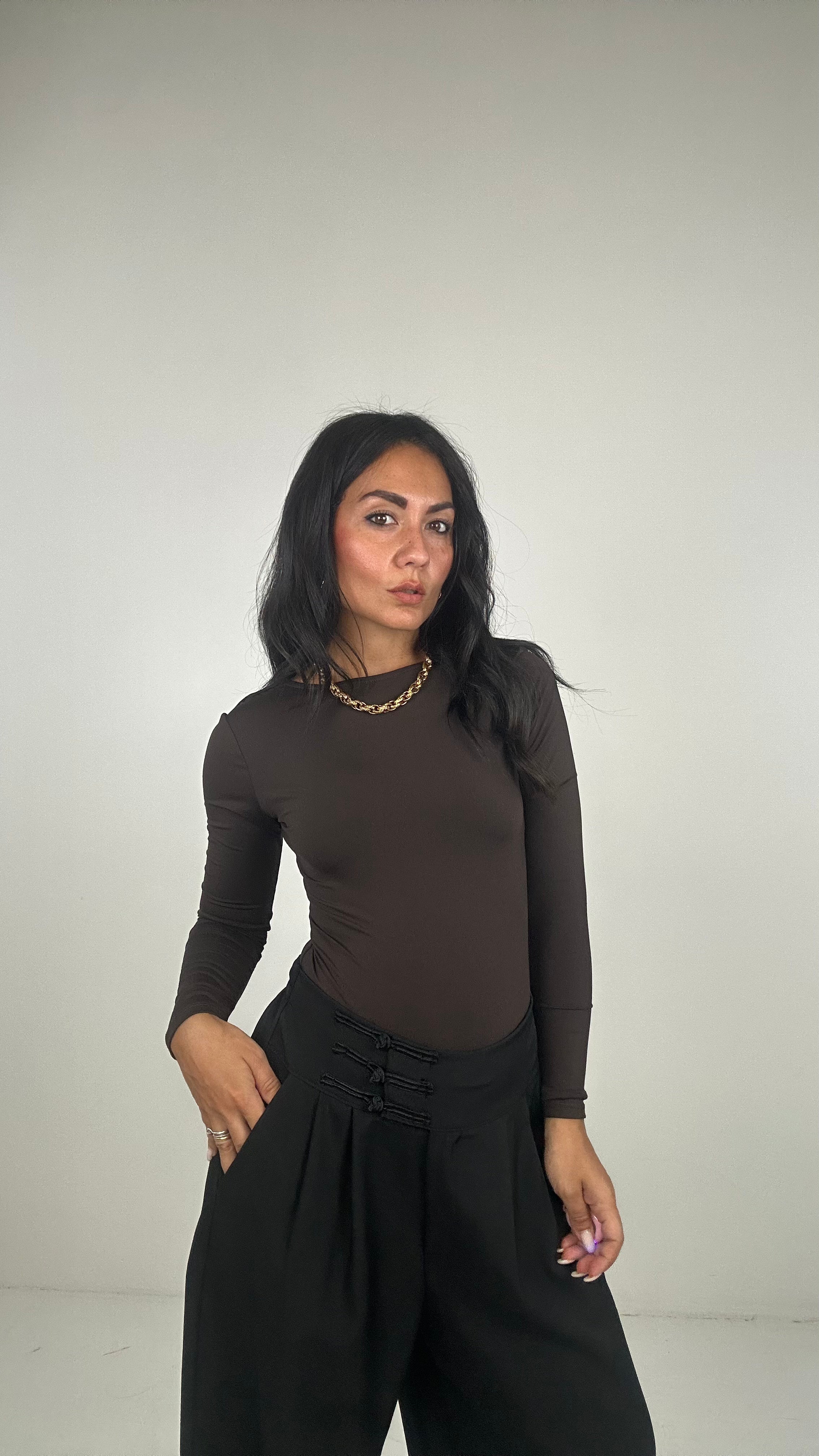 Body NODO SUL RETRO - MARRONE