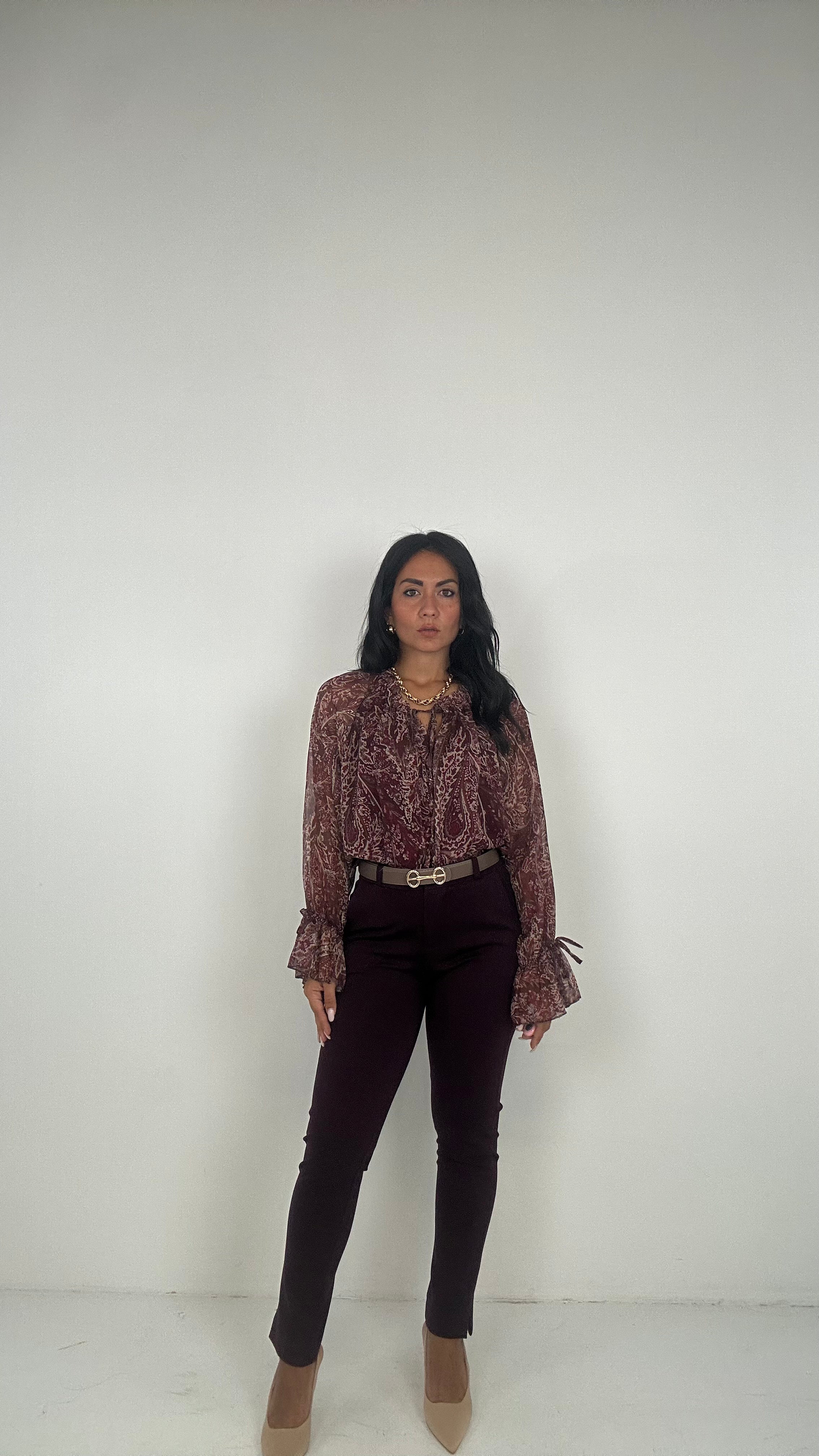 Pantalone PUNTOMILANO DRITTO - BORDEAUX