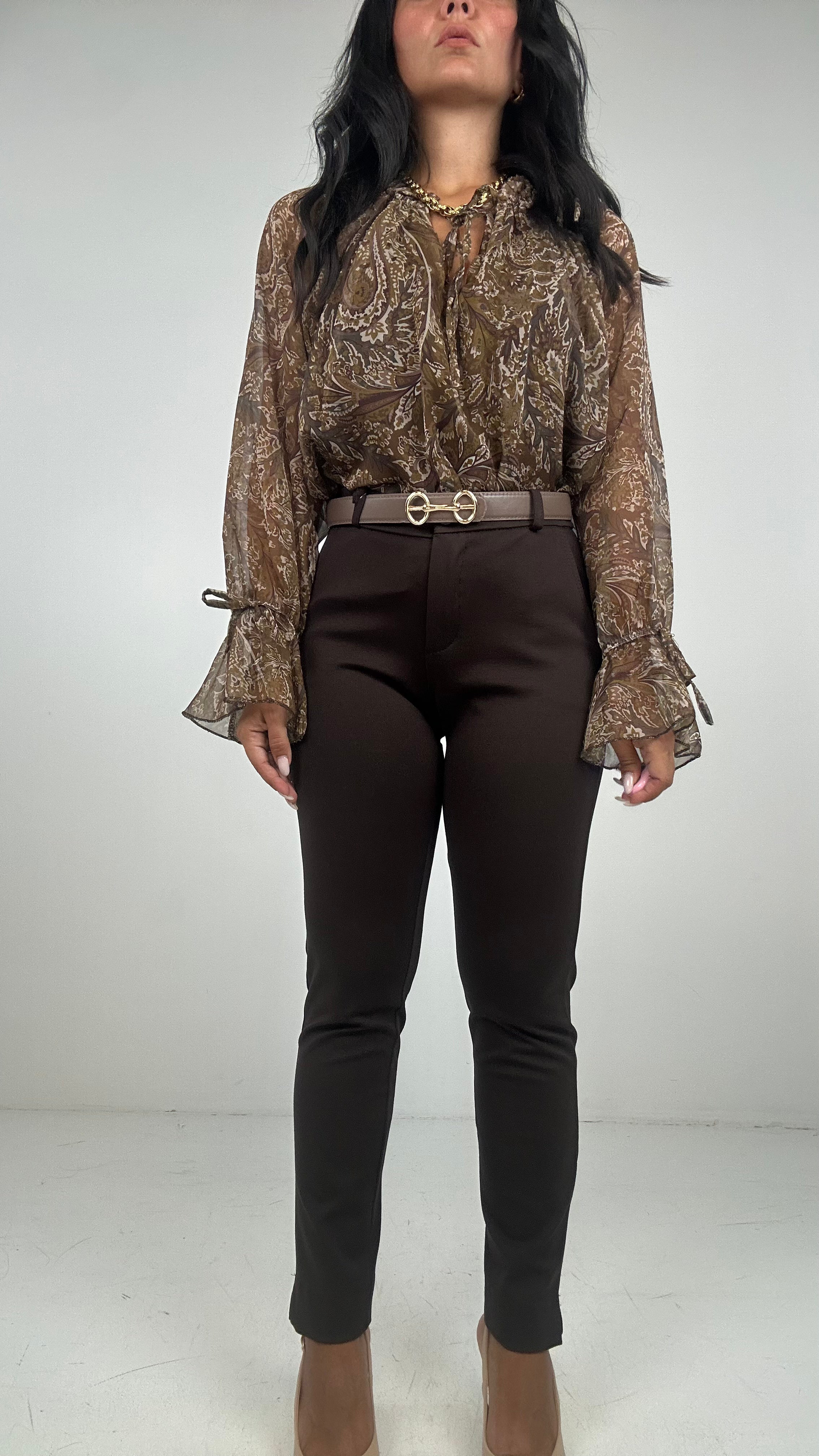Pantalone PUNTOMILANO DRITTO - MARRONE