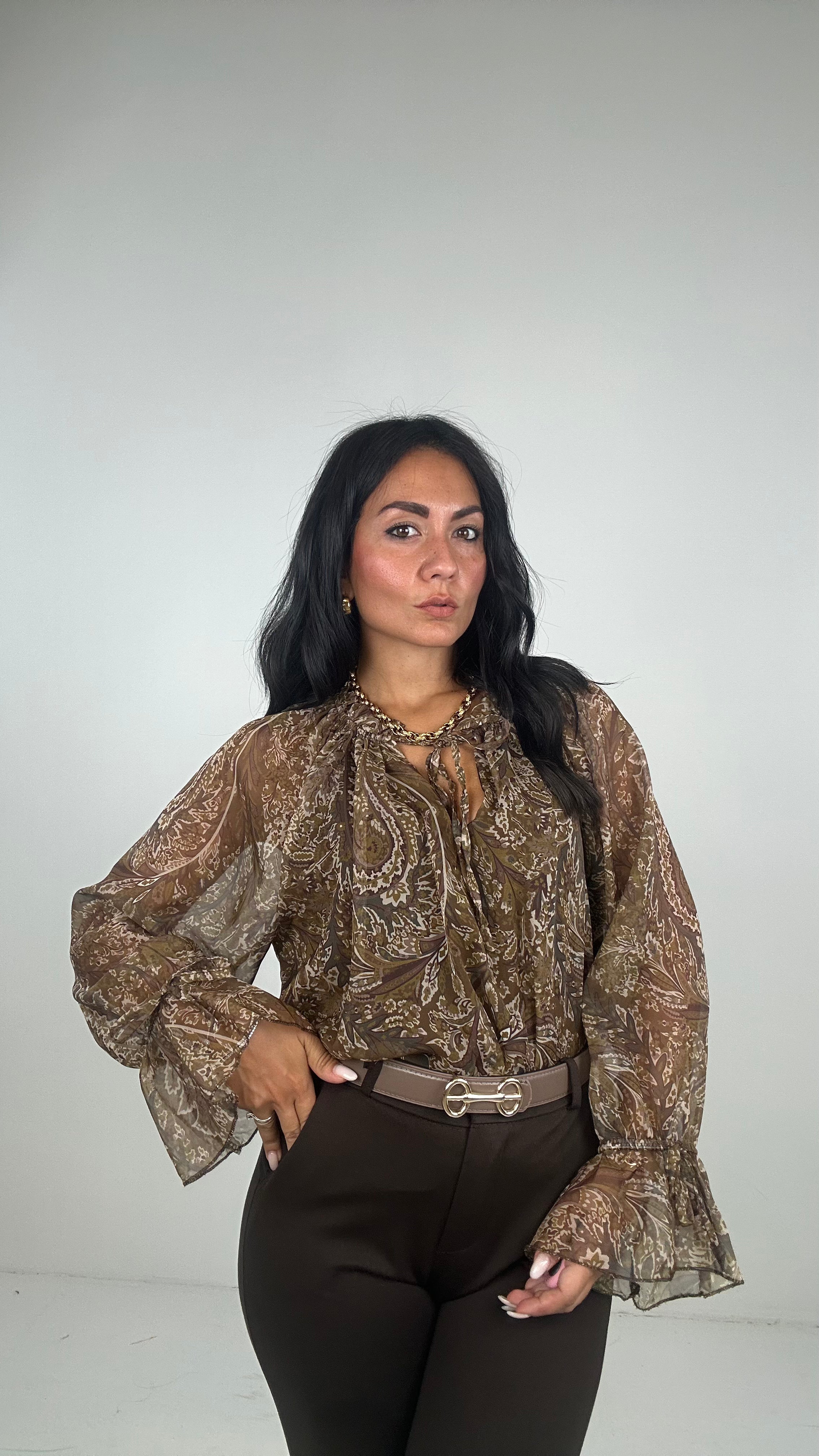 Blusa EMILY - VERDE MILITARE