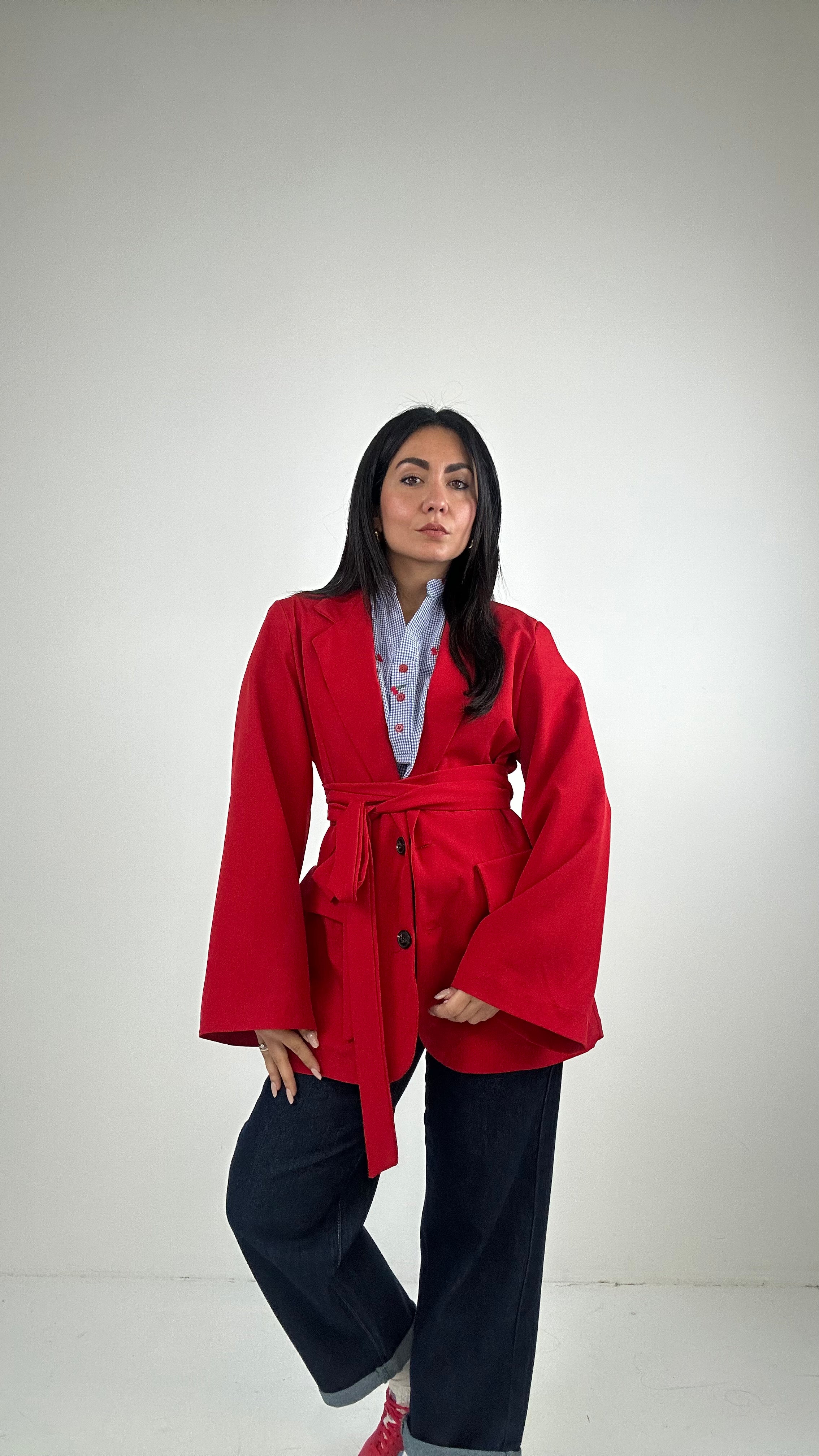 Giacca CINTURA - ROSSO