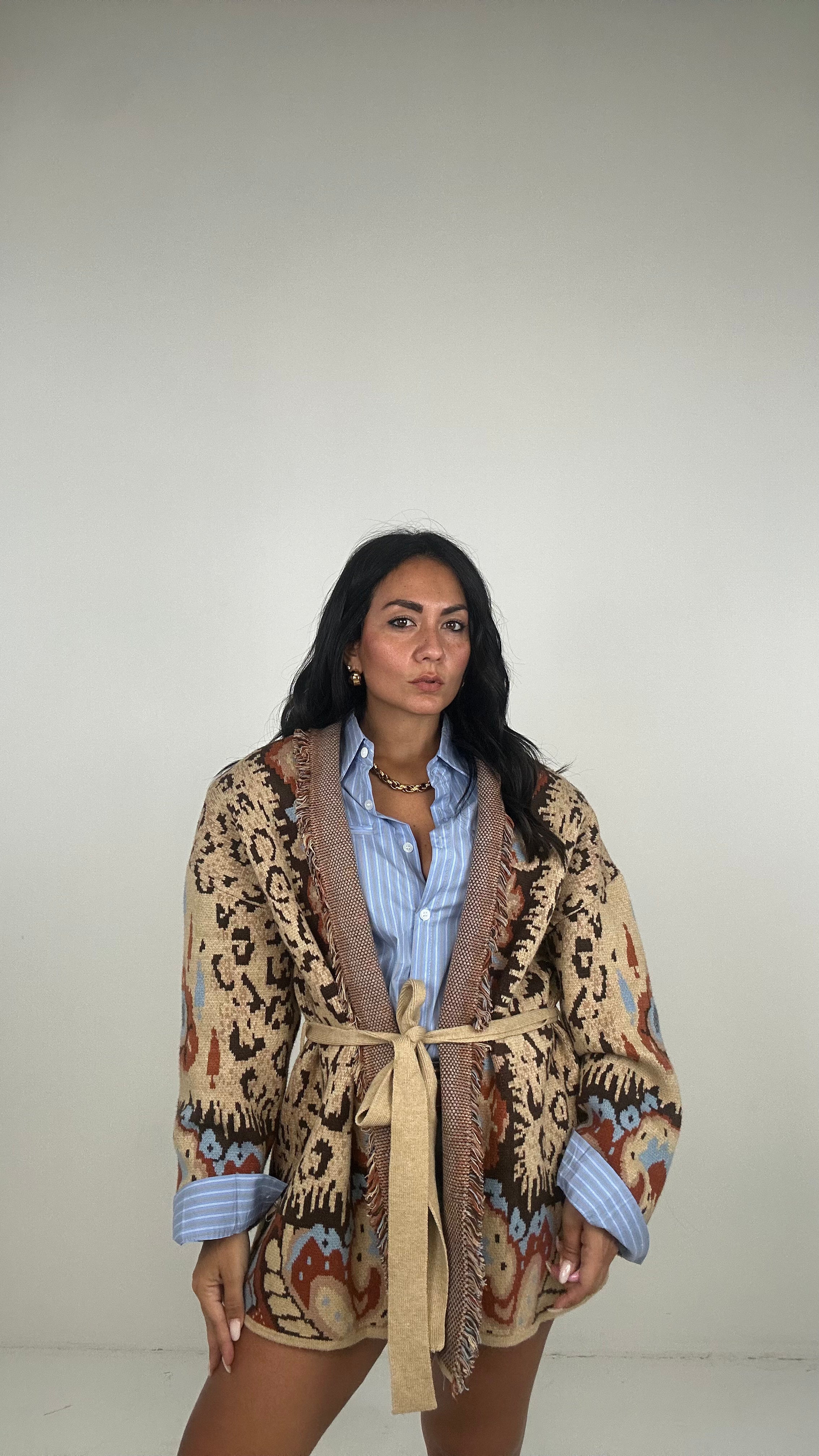 Cardigan KIMONO FANTASY - BEIGE
