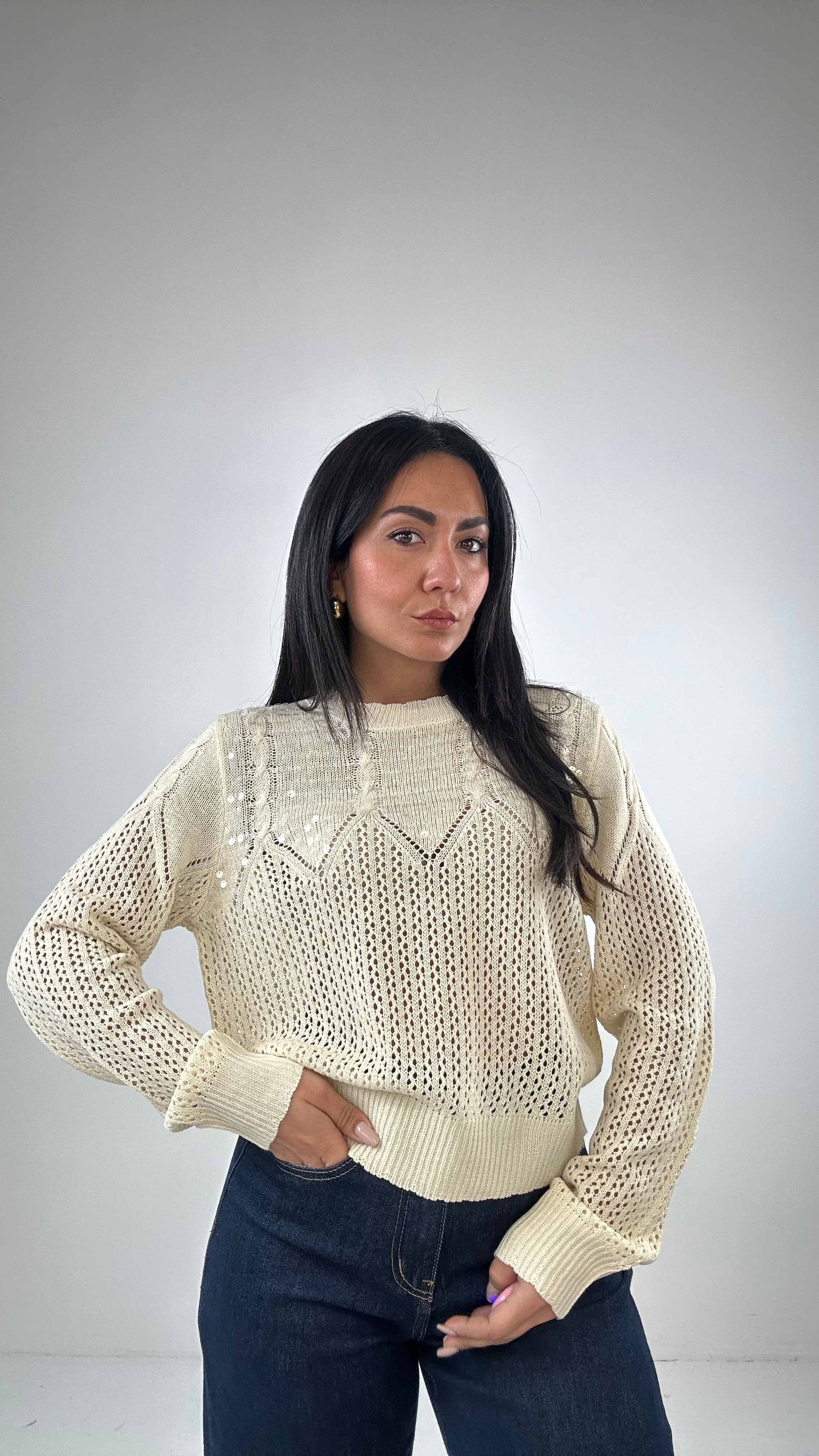 Pull PIALLETTES - BEIGE