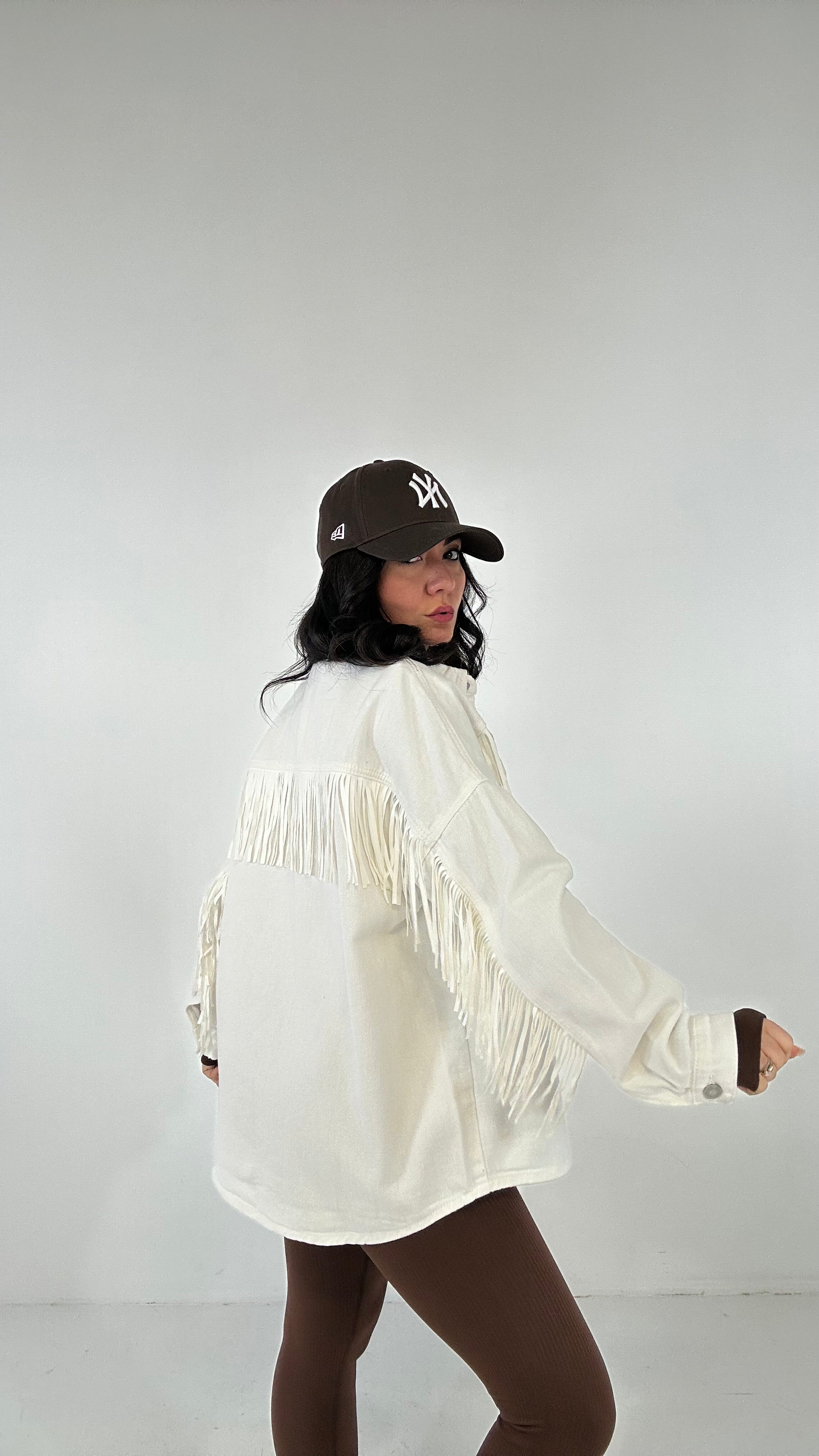 Camicia CON FRANGE - BIANCO