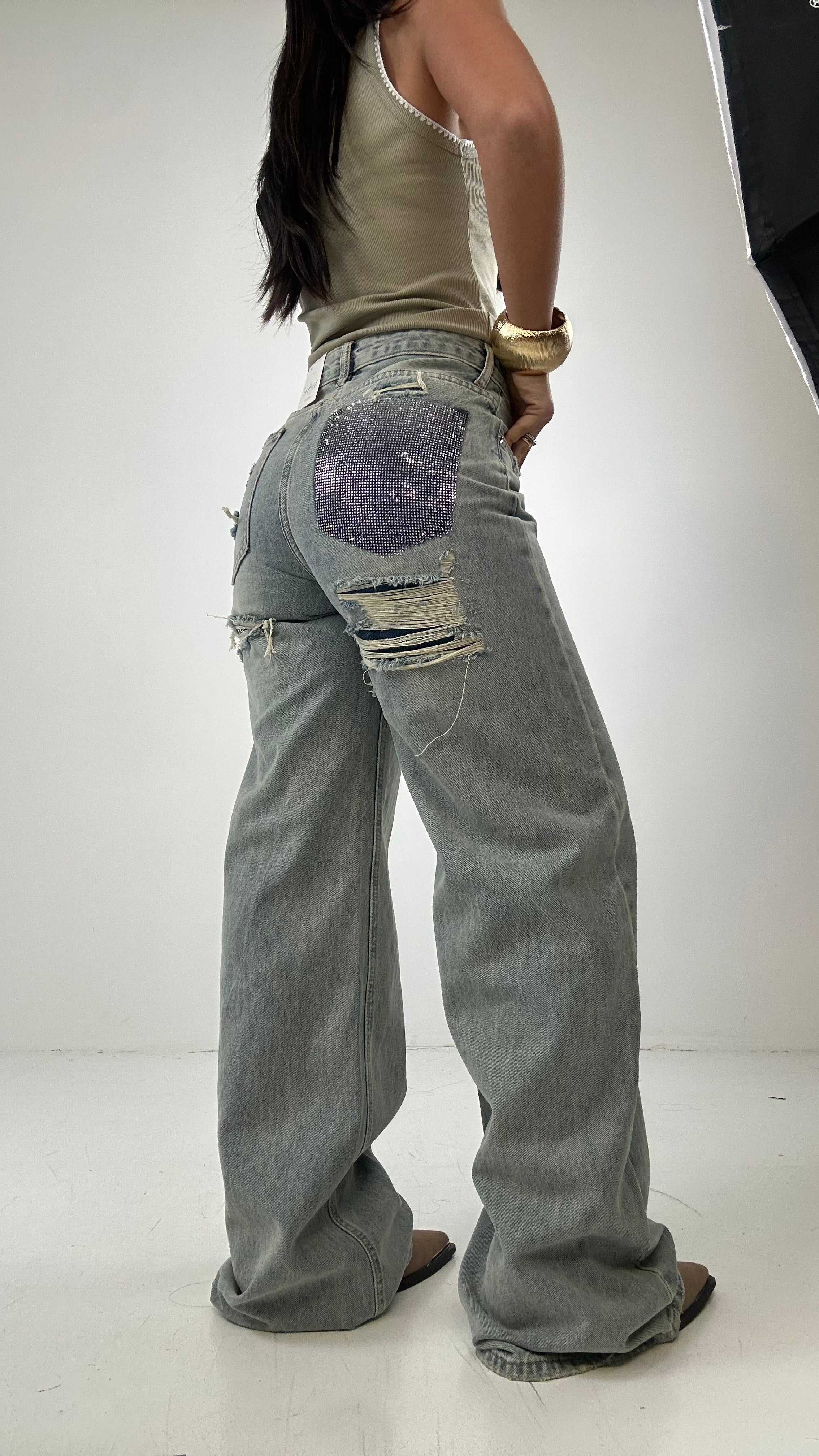 Jeans TASCA STRASS E STRAPPI - JEANS
