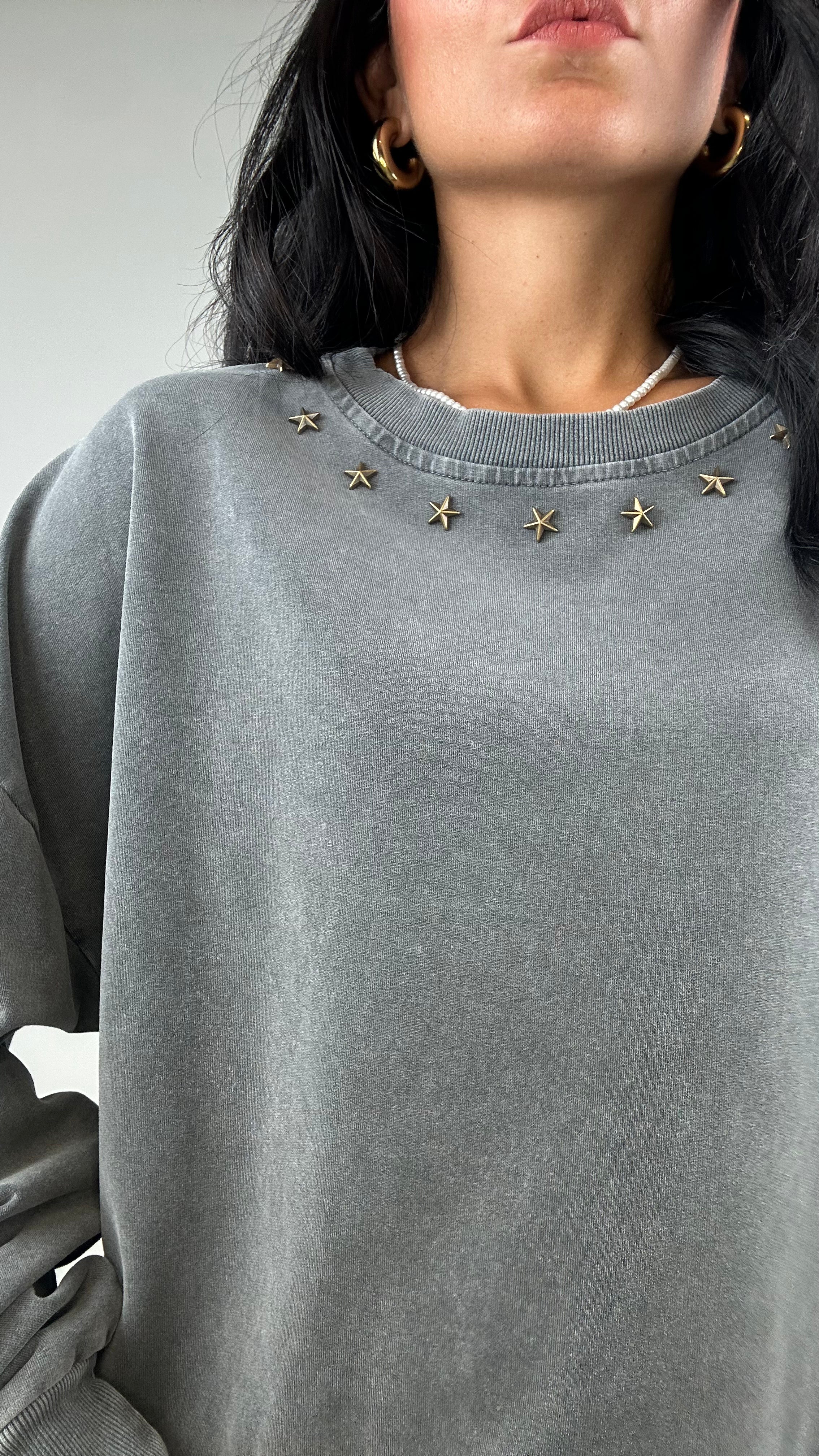 Felpa STELLINE - GRIGIO