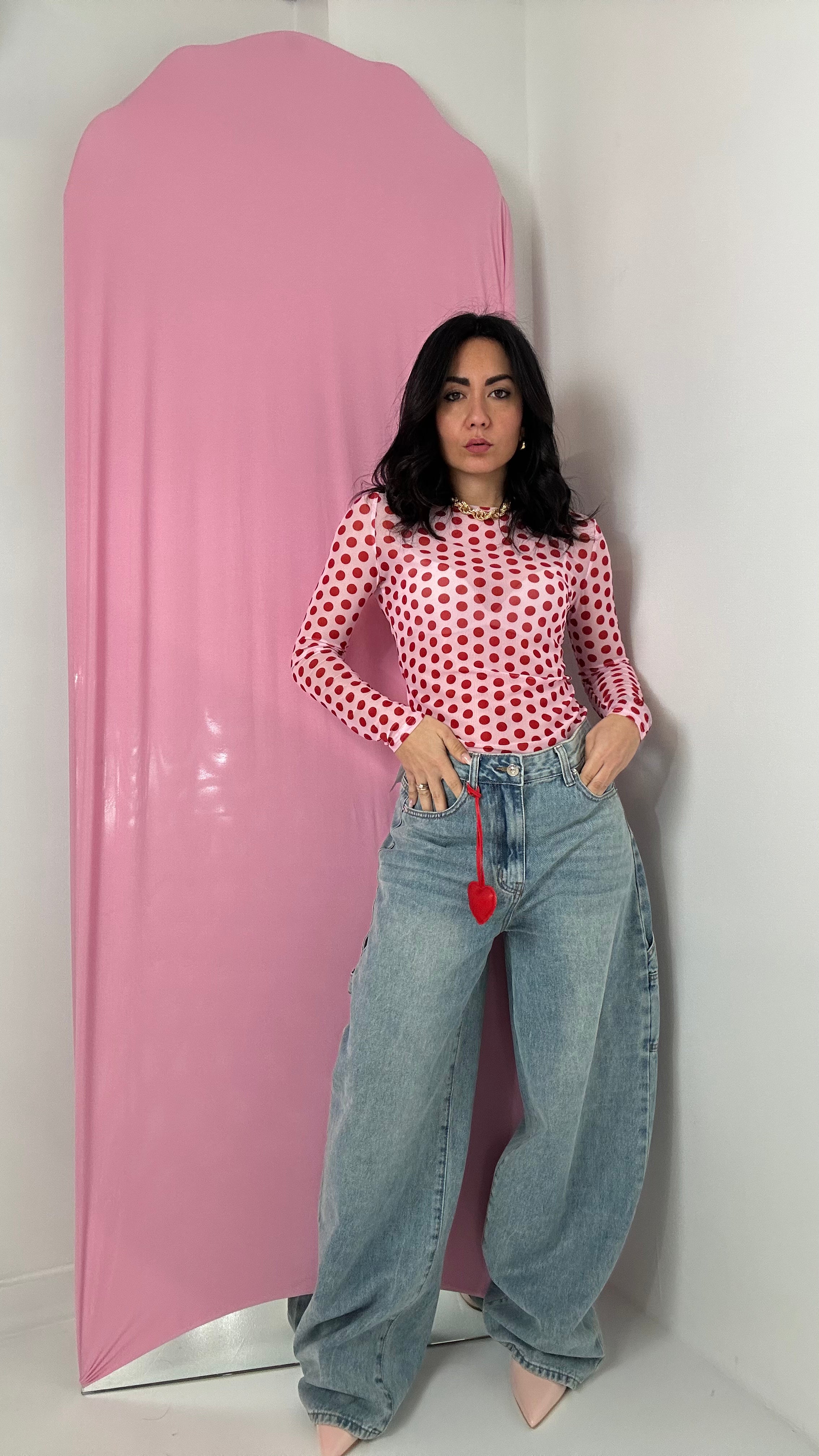 Jeans SLOUCHY TASCA CUORE - JEANS