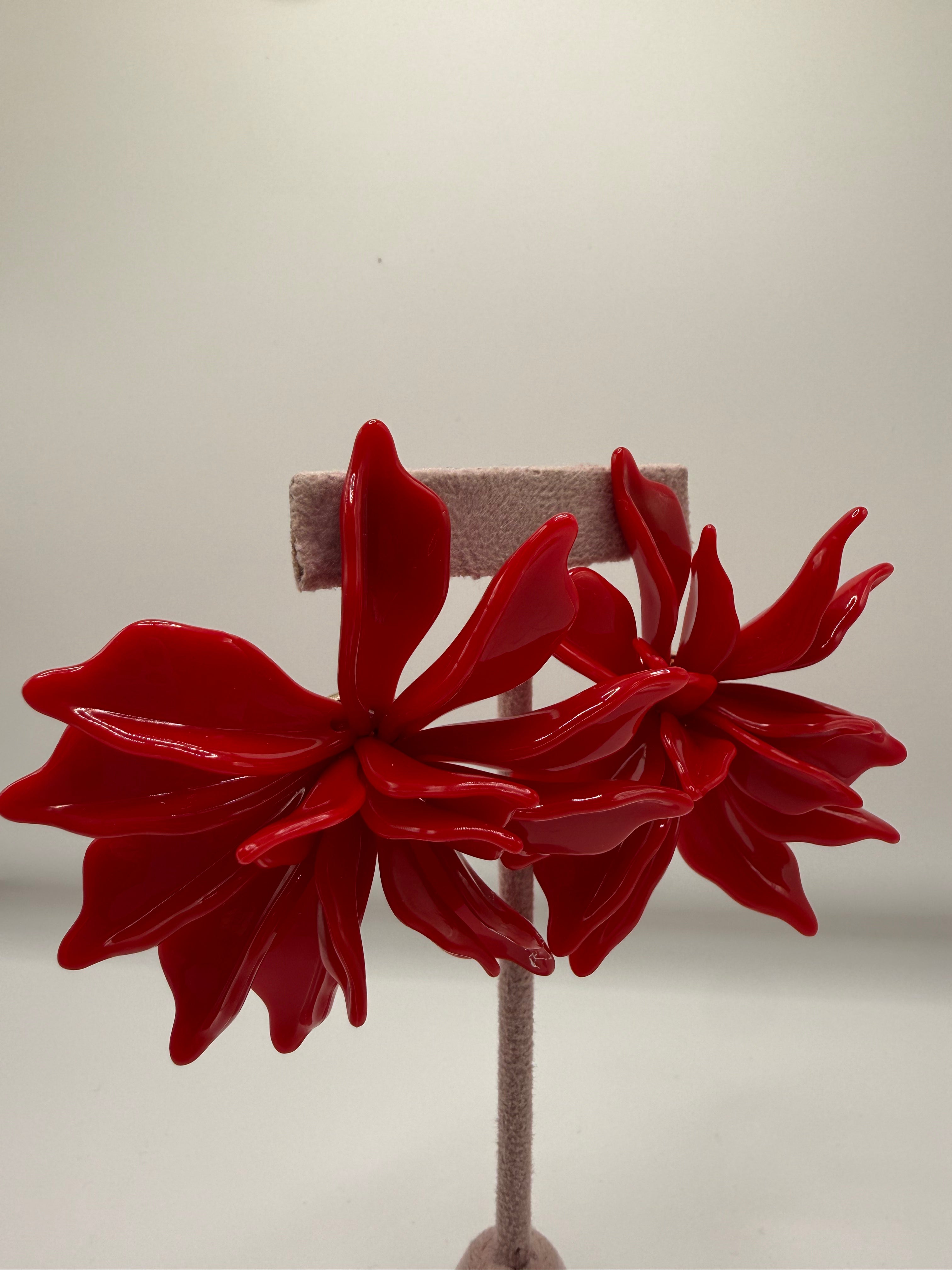 Orecchino FIORE GRANDE - ROSSO