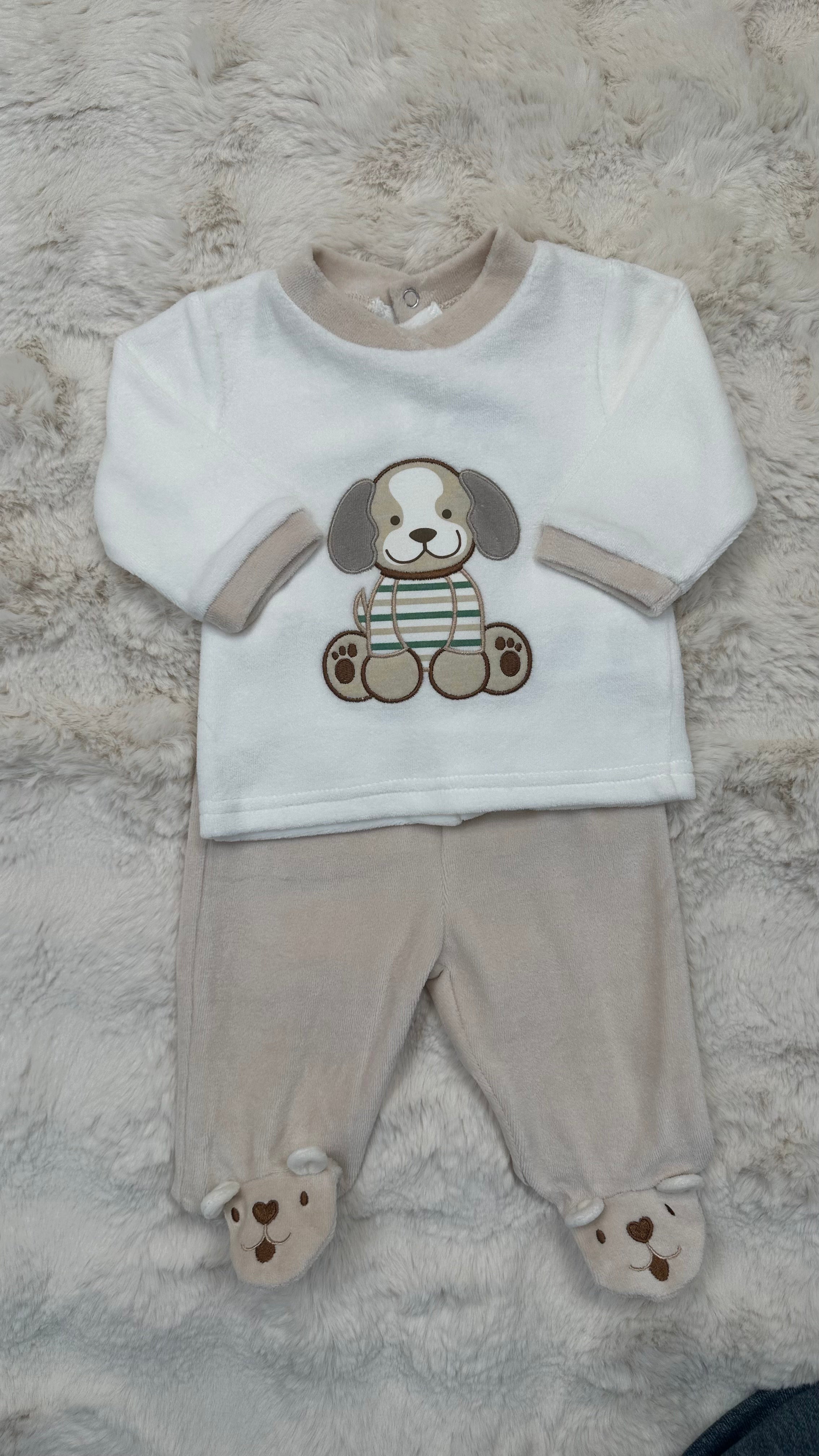 Tutina 2 PEZZI CAGNIOLINO 0-12M - BEIGE