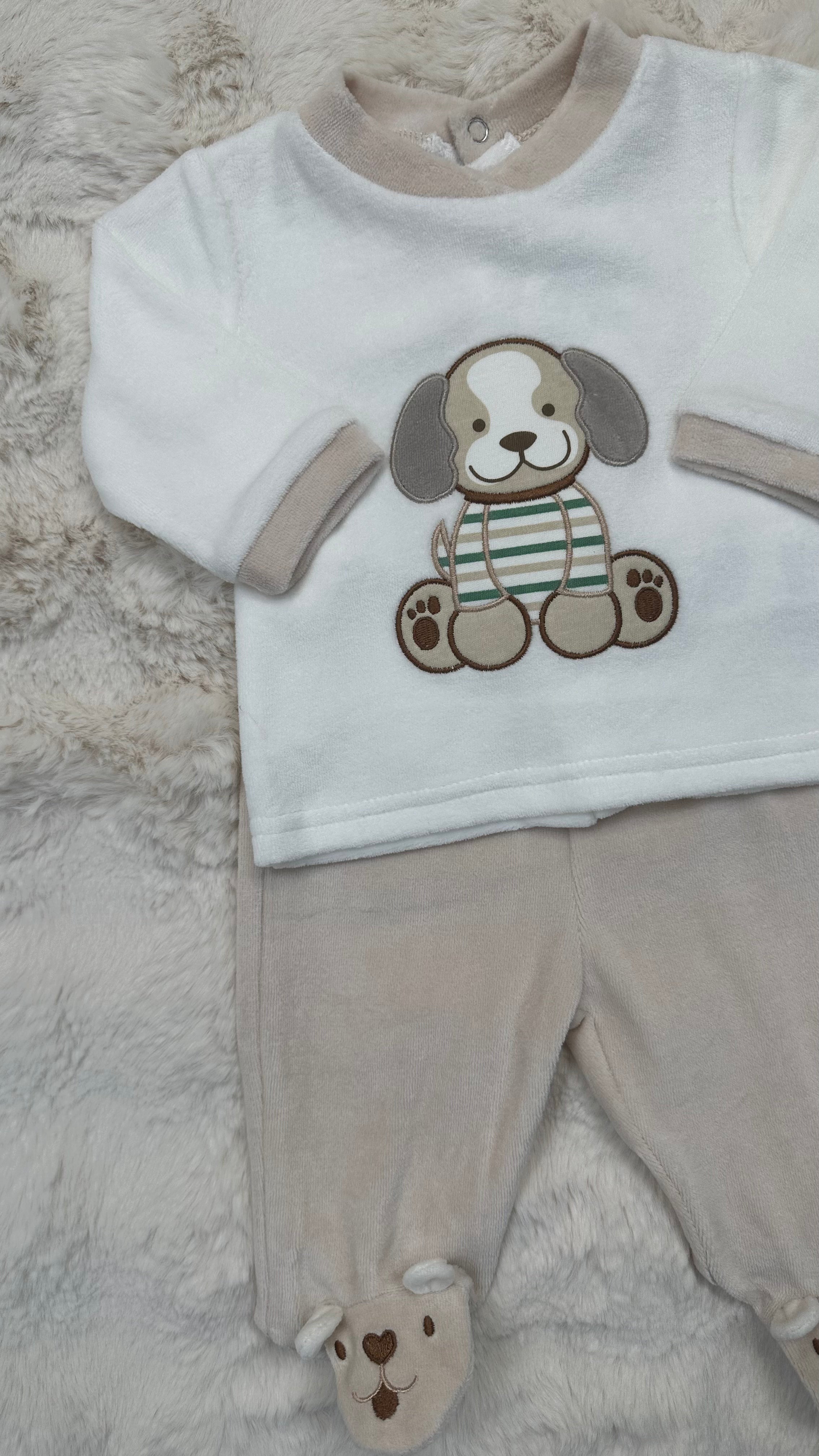 Tutina 2 PEZZI CAGNIOLINO 0-12M - BEIGE