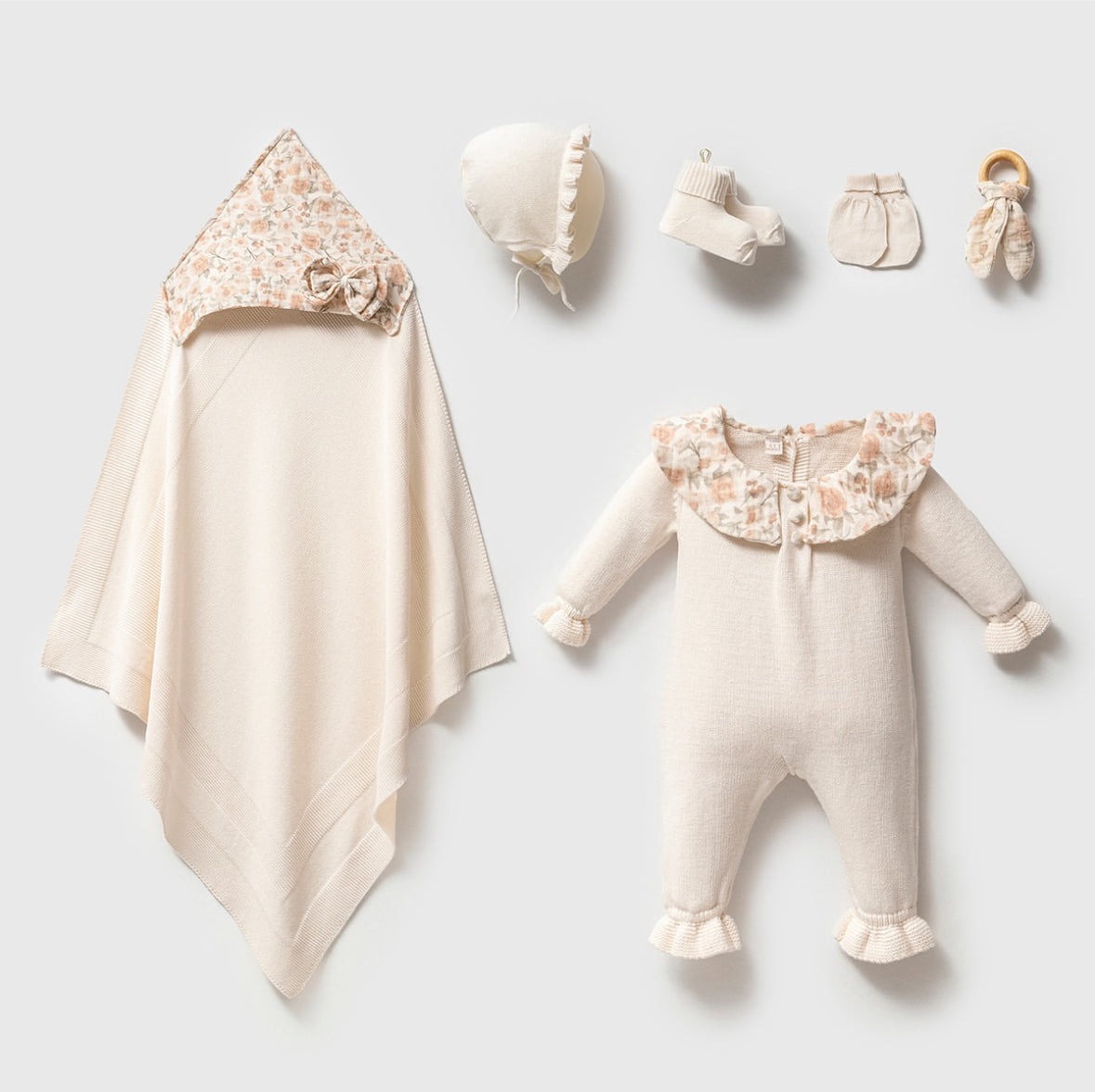 Set NASCITA FIORI - BEIGE