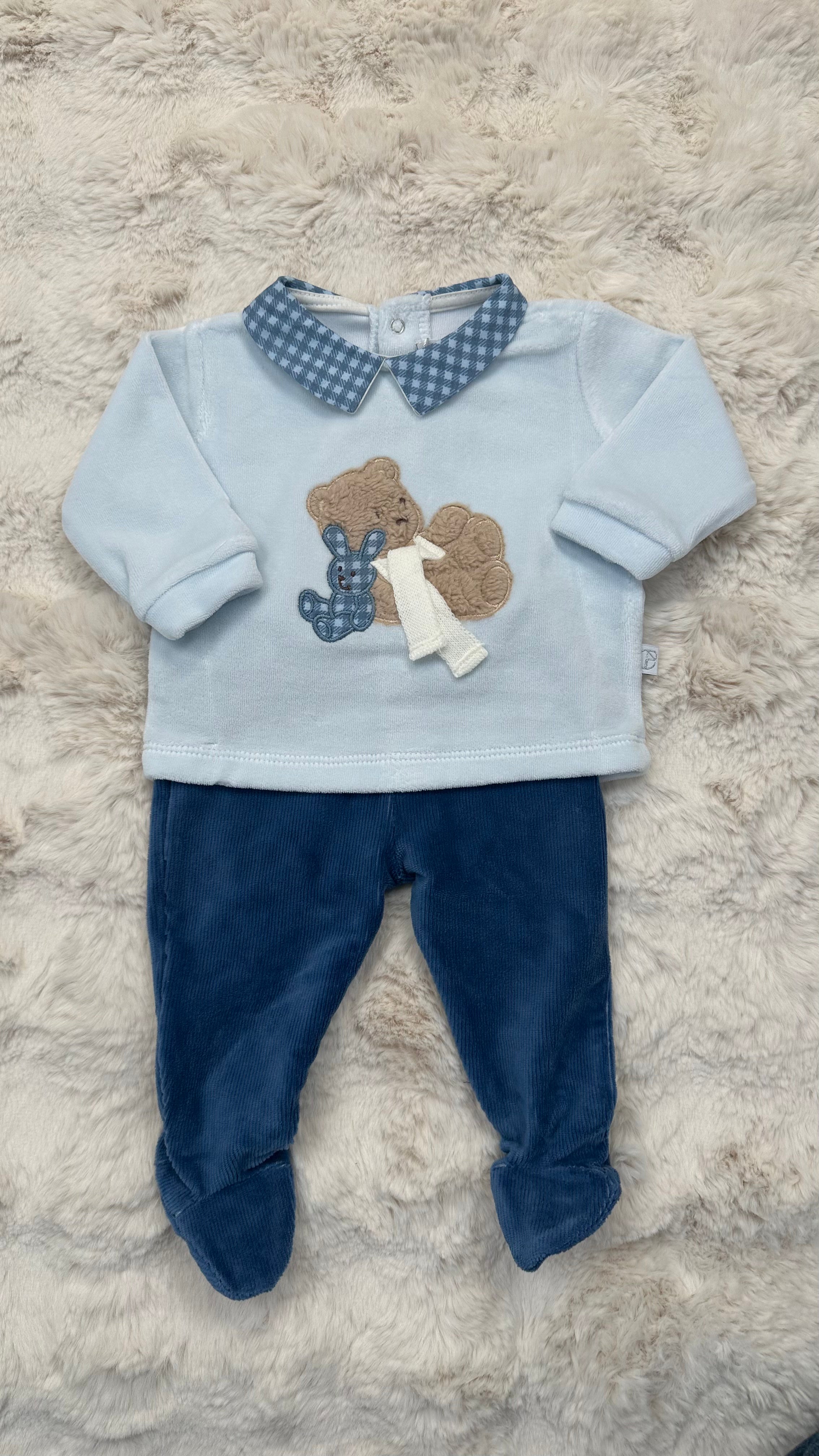 Clinico TEDDY CON CONIGLIO - CELESTE