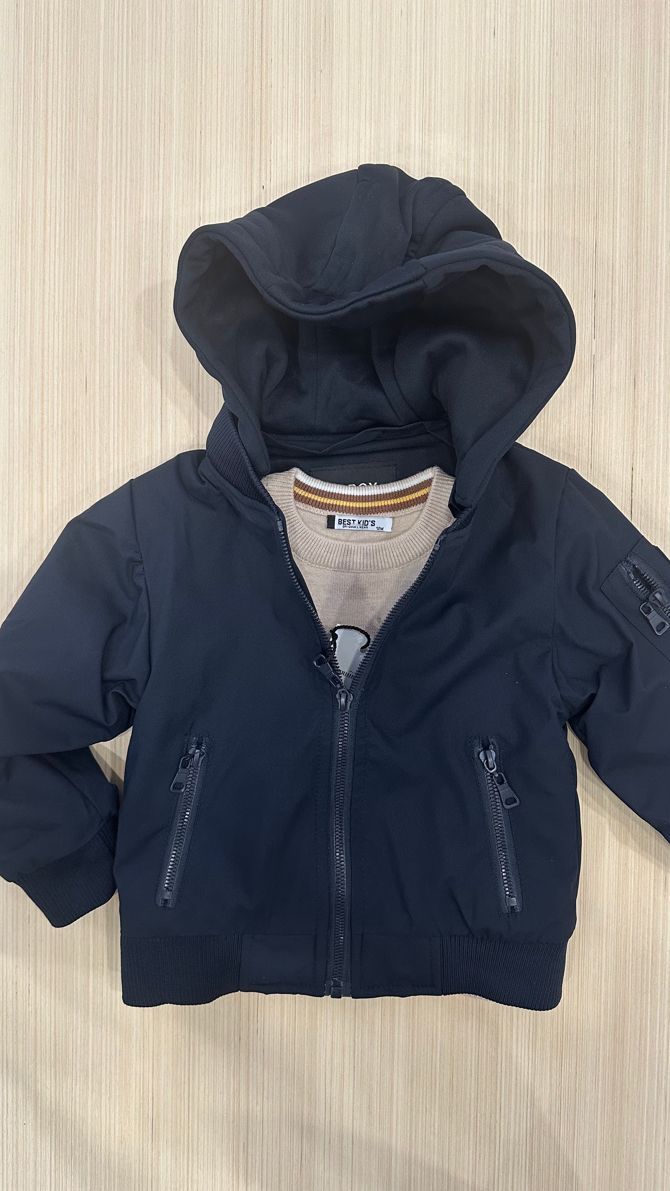 Giubbino CON CAPPUCCIO 1-5A - BLU SCURO