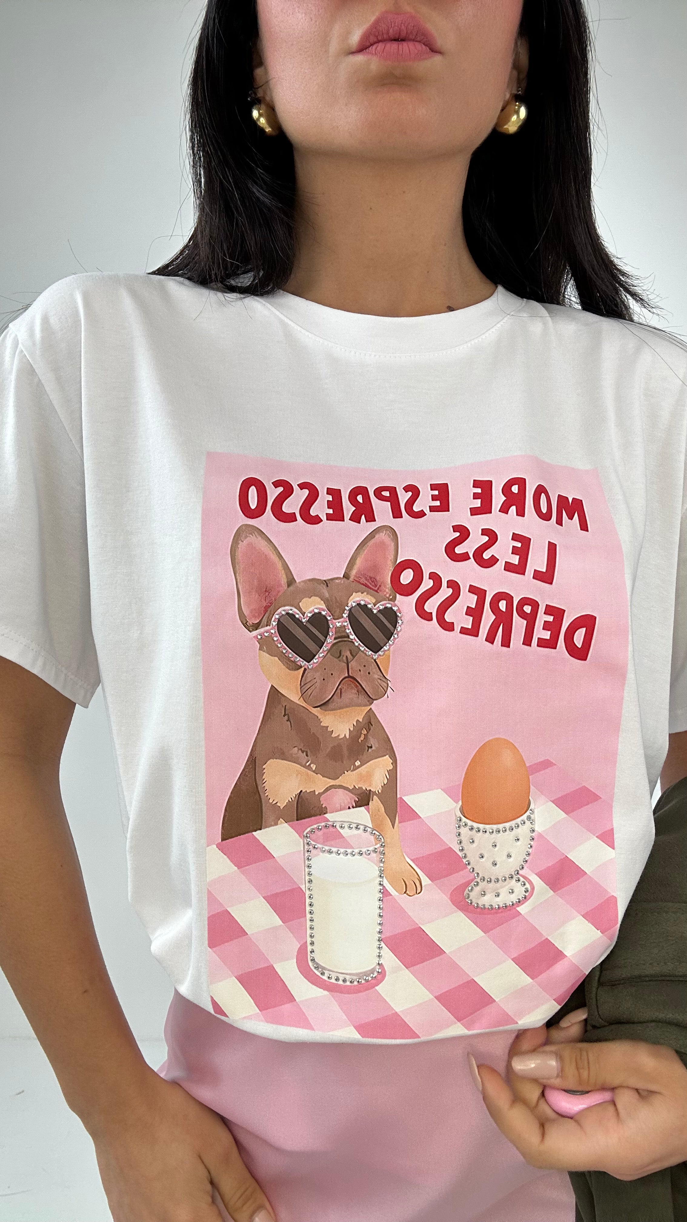 T-shirt BULLDOG - BIANCO