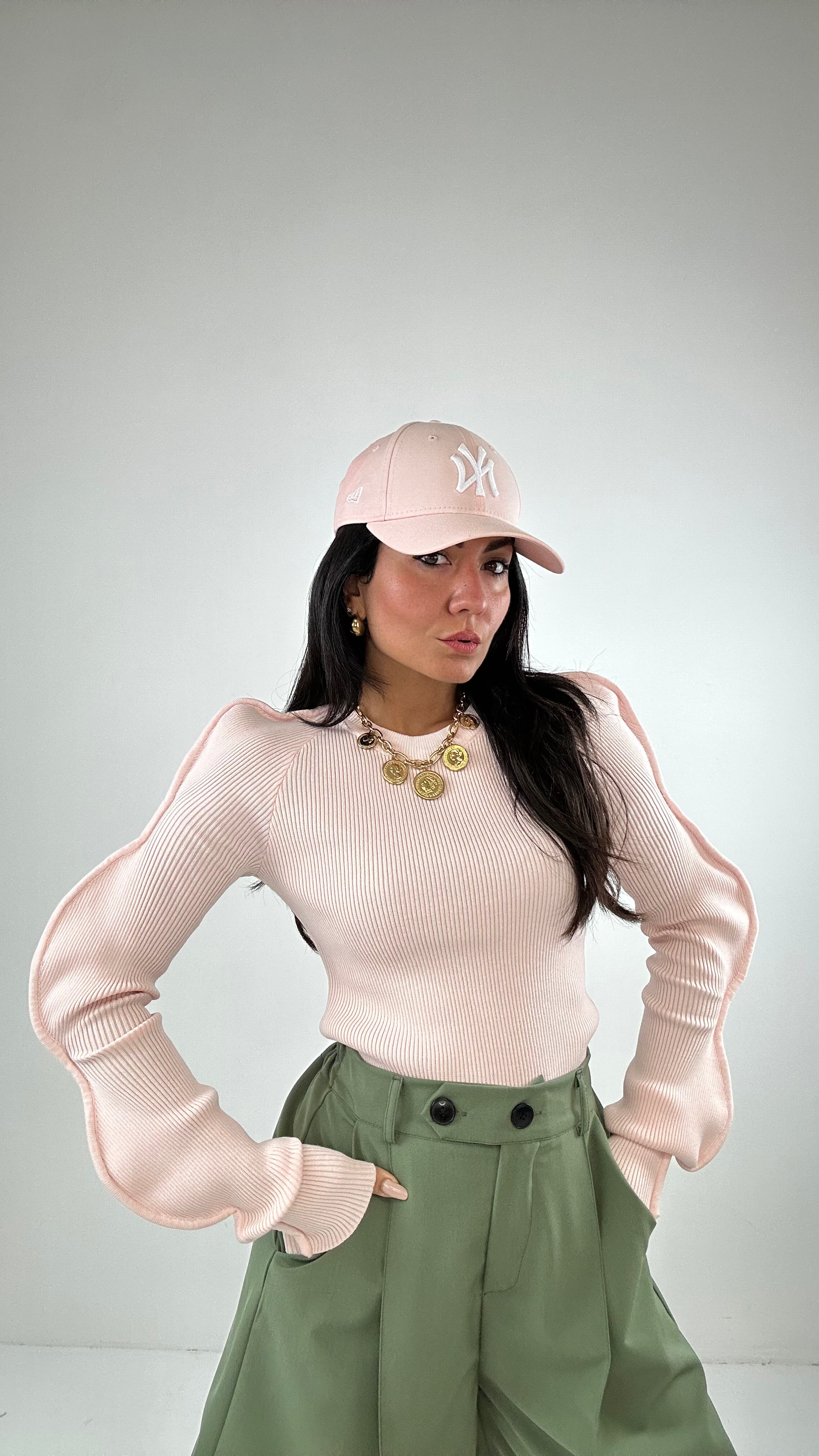 Pull MANICA ONDA - ROSA