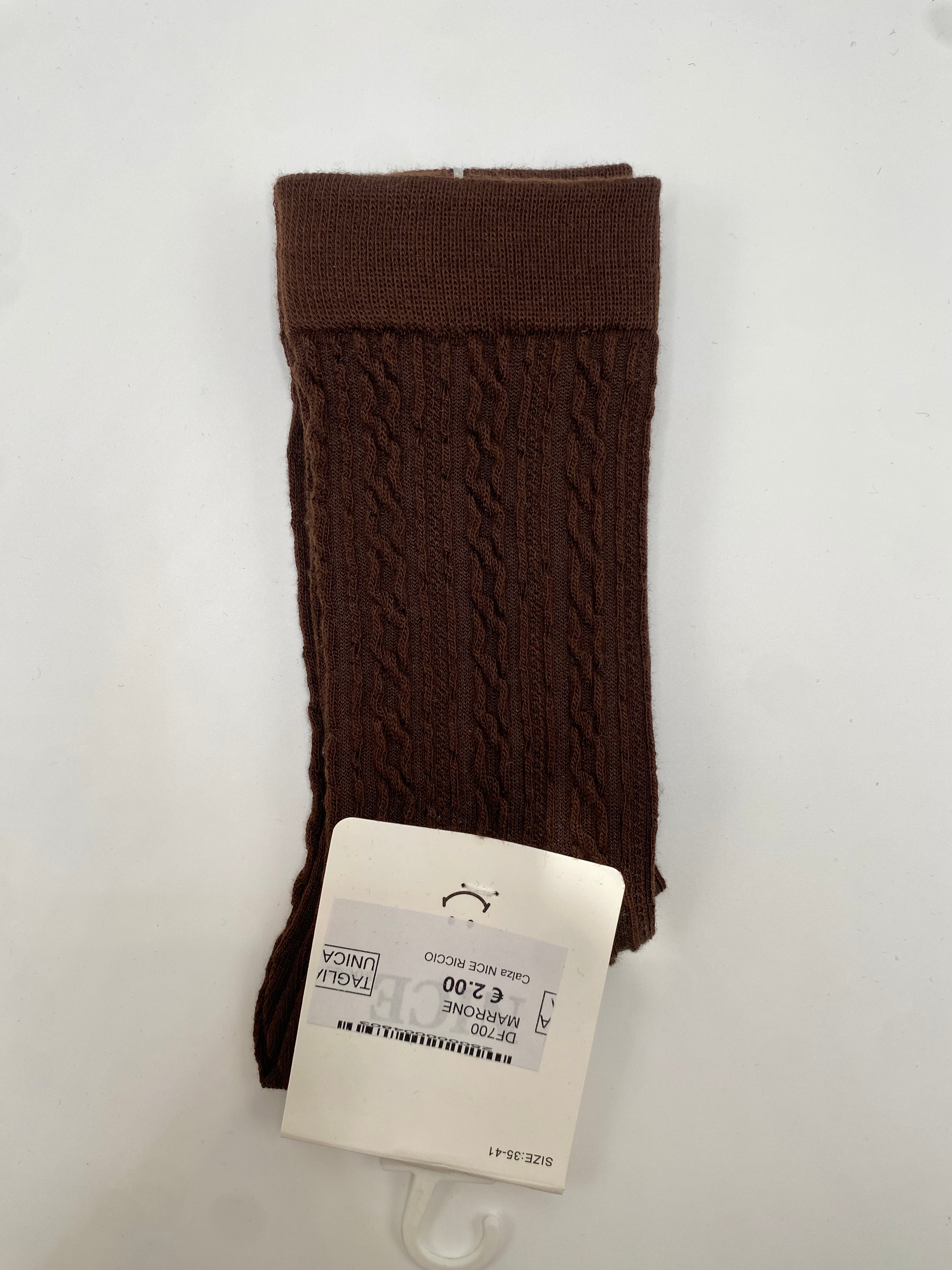 Calza NICE RICCIO - MARRONE