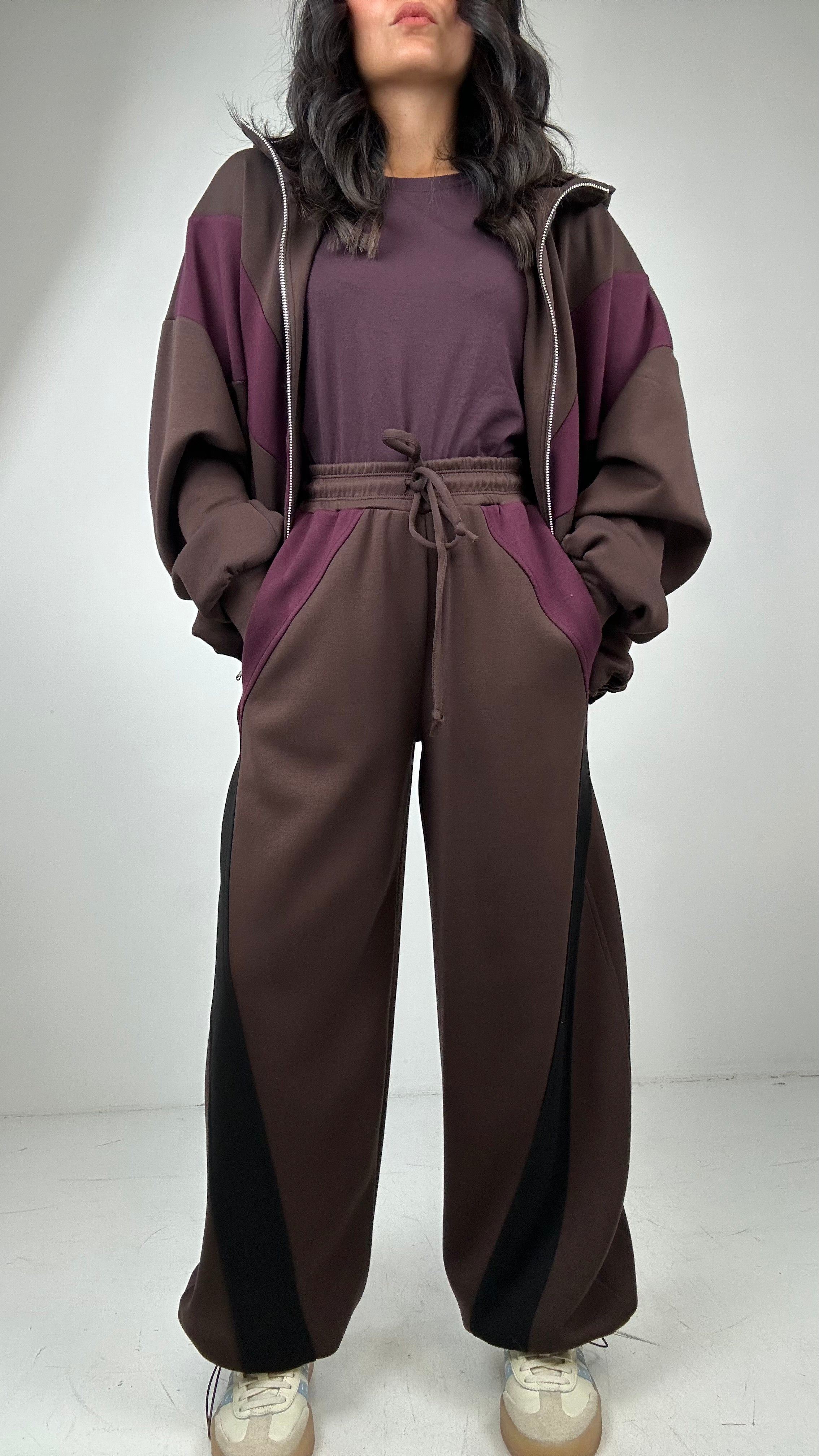 Pantalone LUMINA TUTA COLOR - MARRONE