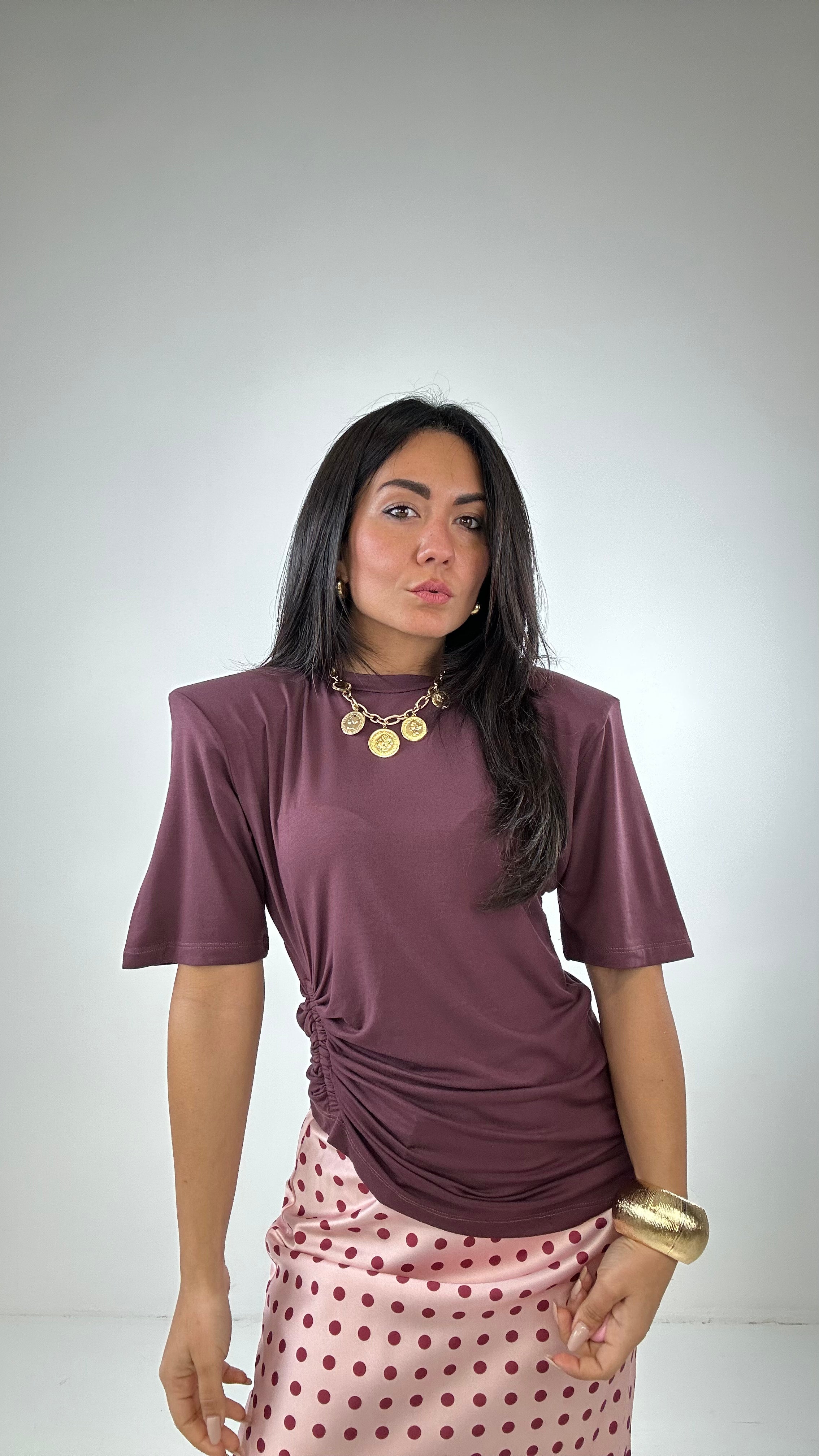 T-shirt SPALLINA E DRAPPEGGIO - VINACCIO