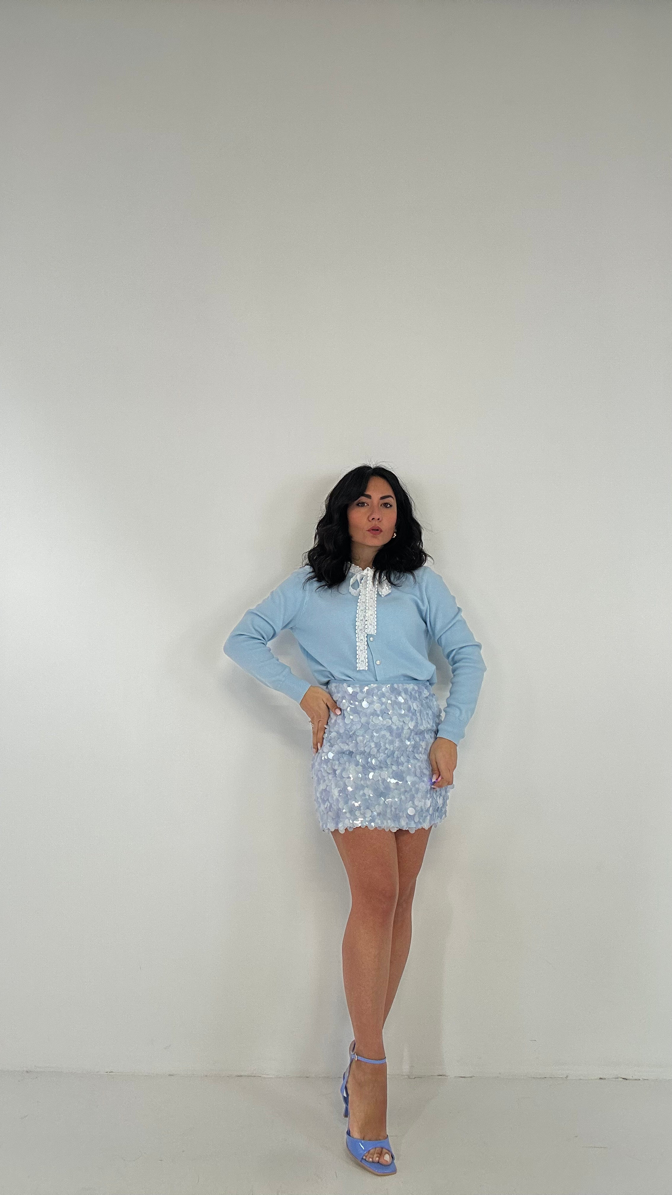 Gonna MICROPAILLETTES - CELESTE