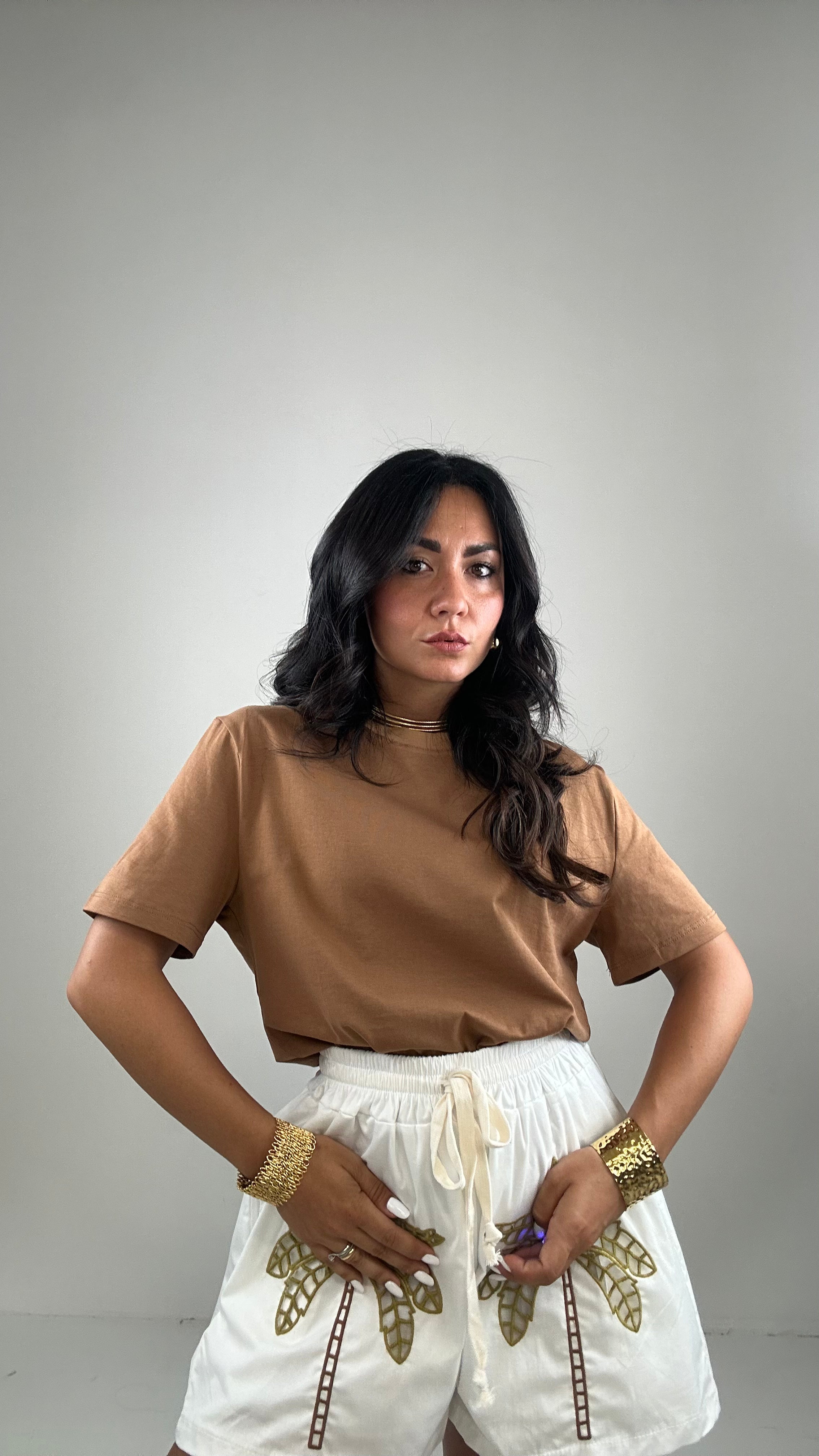 BASIC LUMINA T-shirt - CAMEL