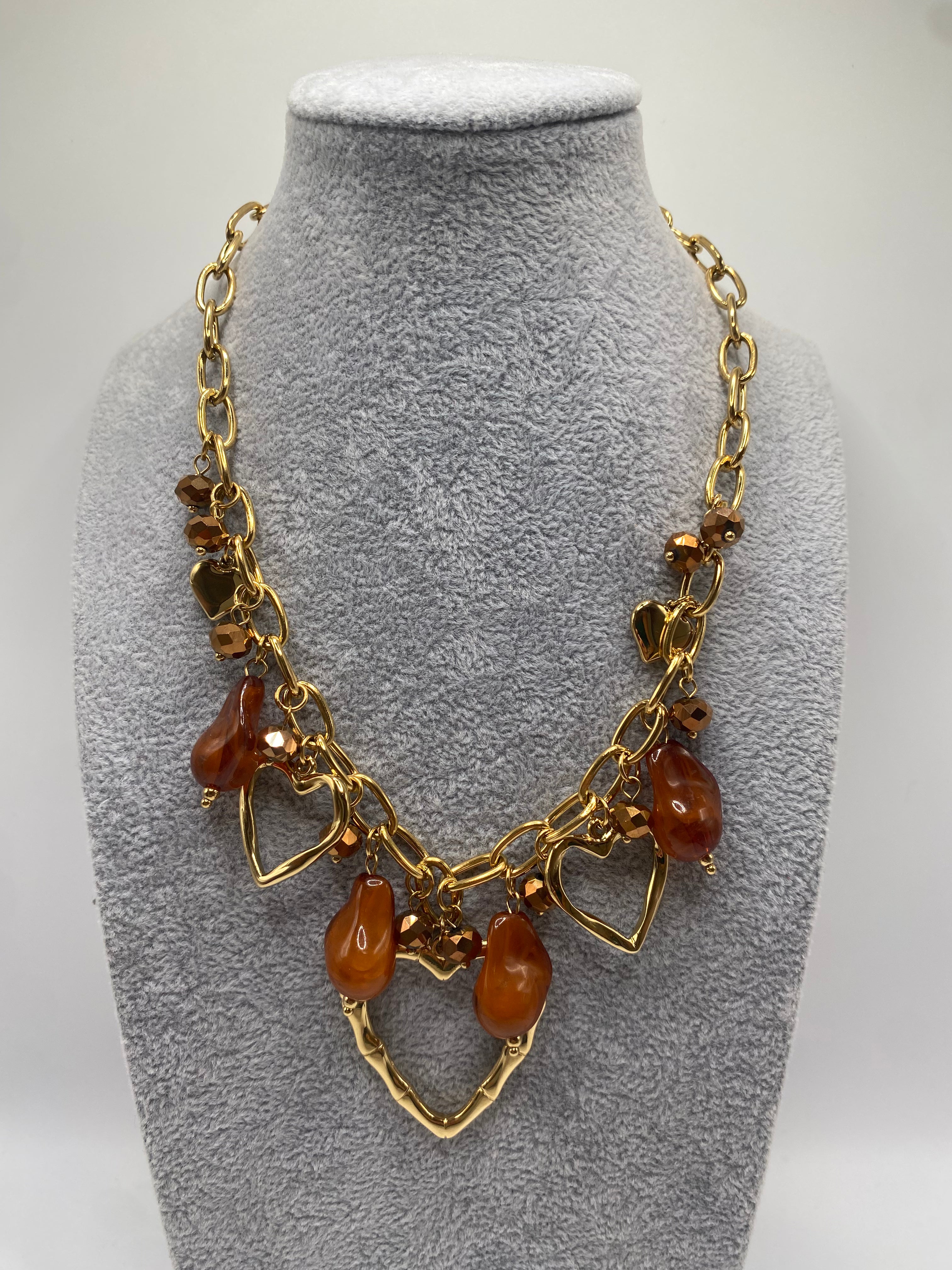 Collana PIETRE E CUO - CAMMELLO