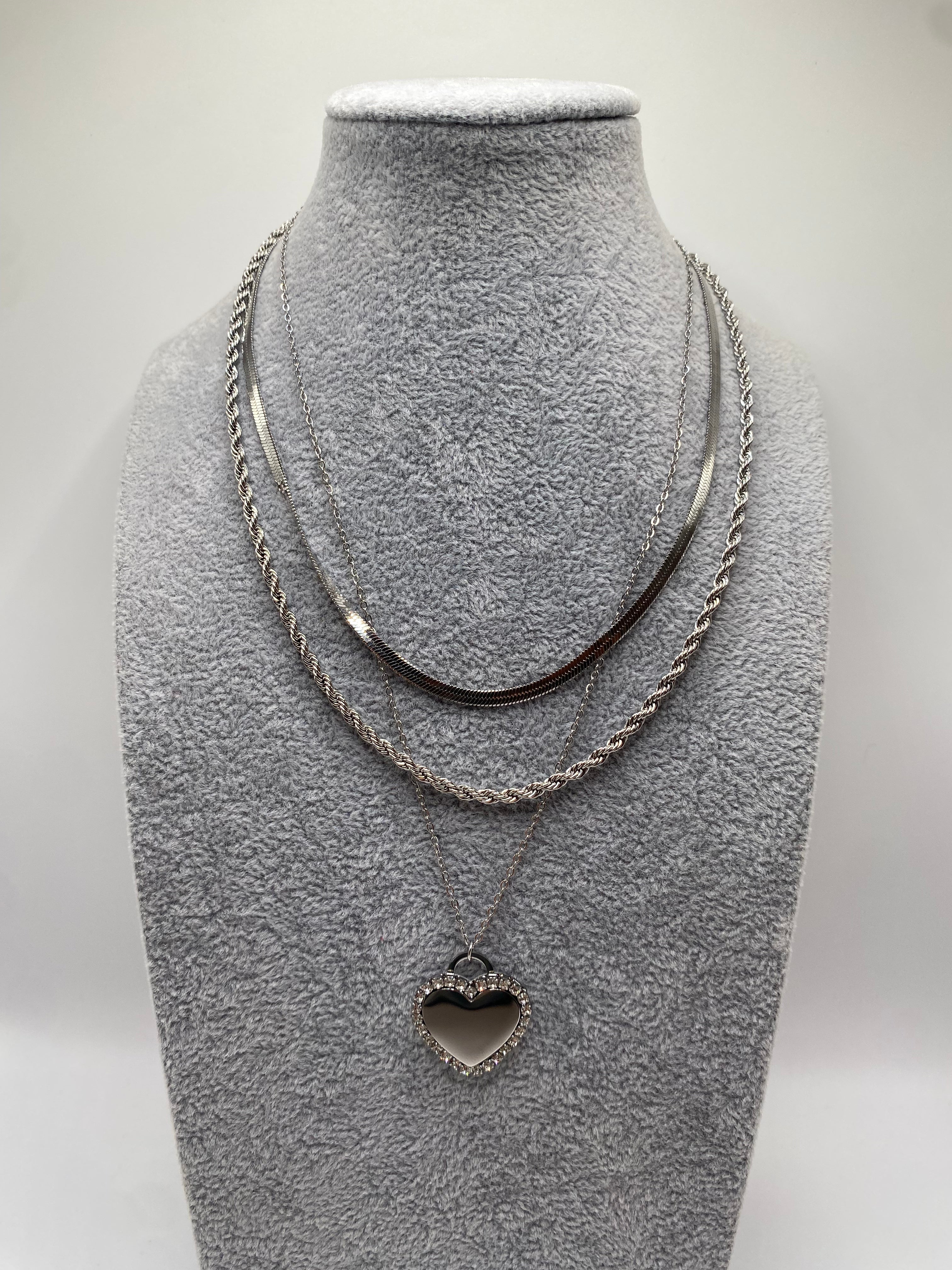 Collana TRE CUORE - ARGENTO