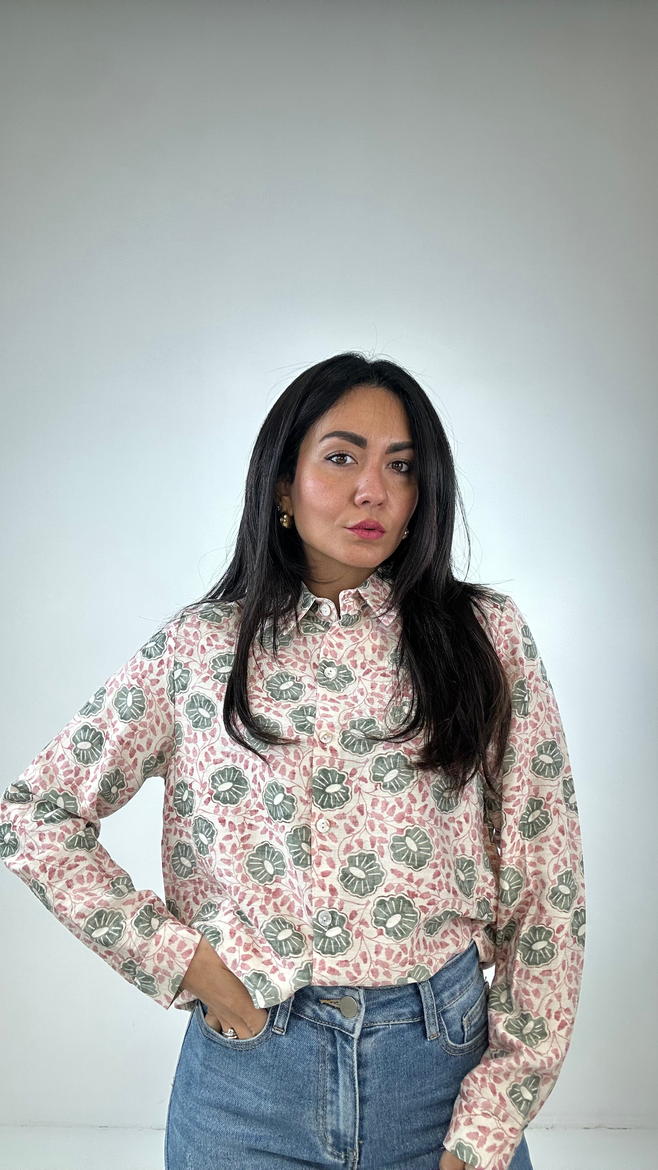 Camicia FIORE DI PESCO - ROSA